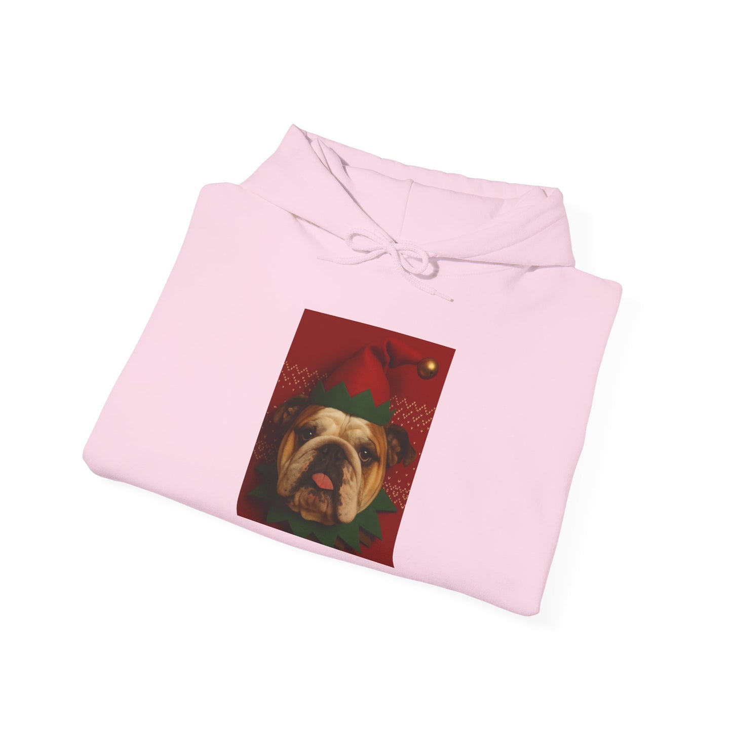 Christmas Bulldog Hoodie, Unisex Heavy Blend Sweatshirt, Funny Pet Gift, Holiday Apparel, Cozy Pullover, Festive Dog Sweatshirt - Riff Raff Wear