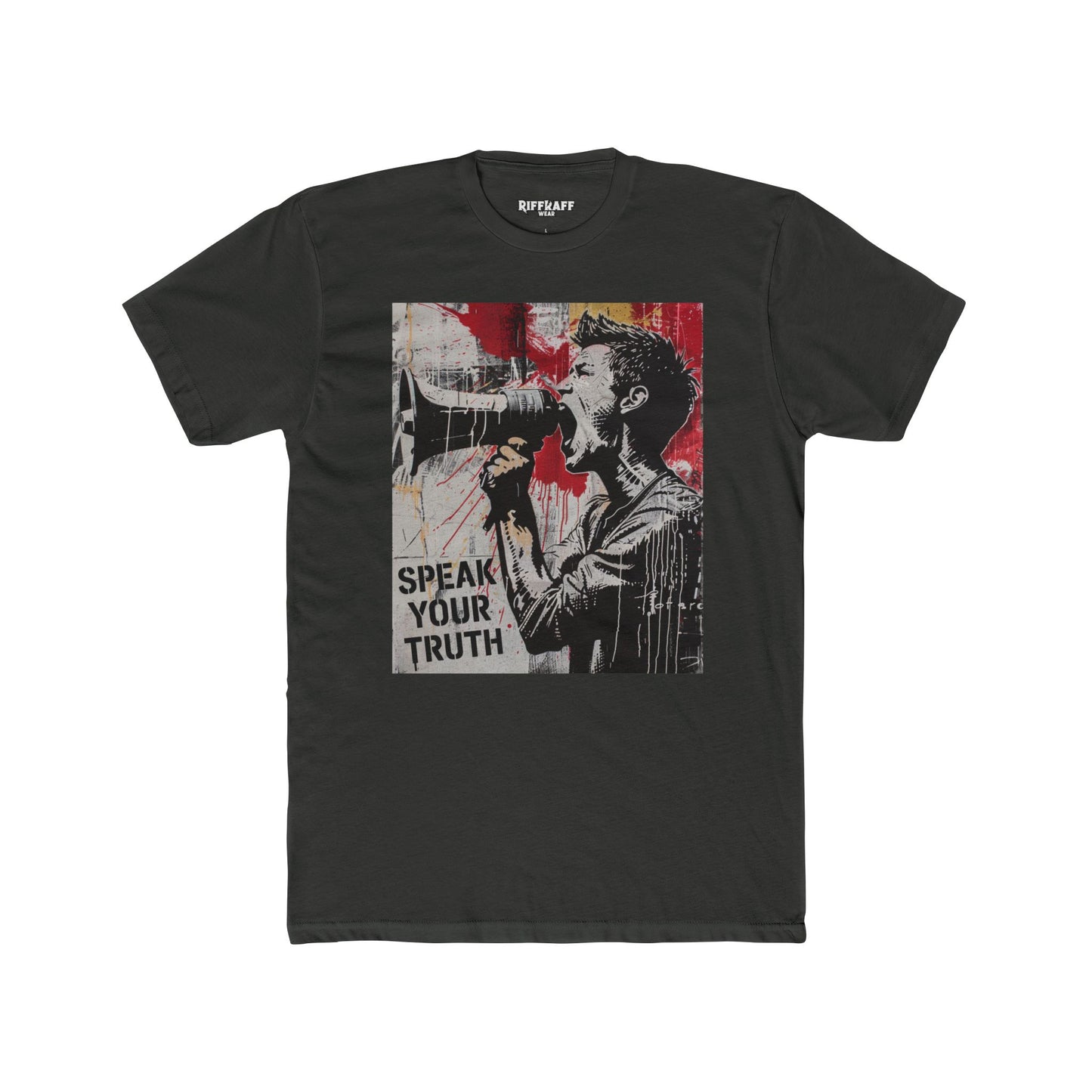 Unisex Cotton Crew Tee - "Speak Your Truth" Political Art - Riff Raff Wear