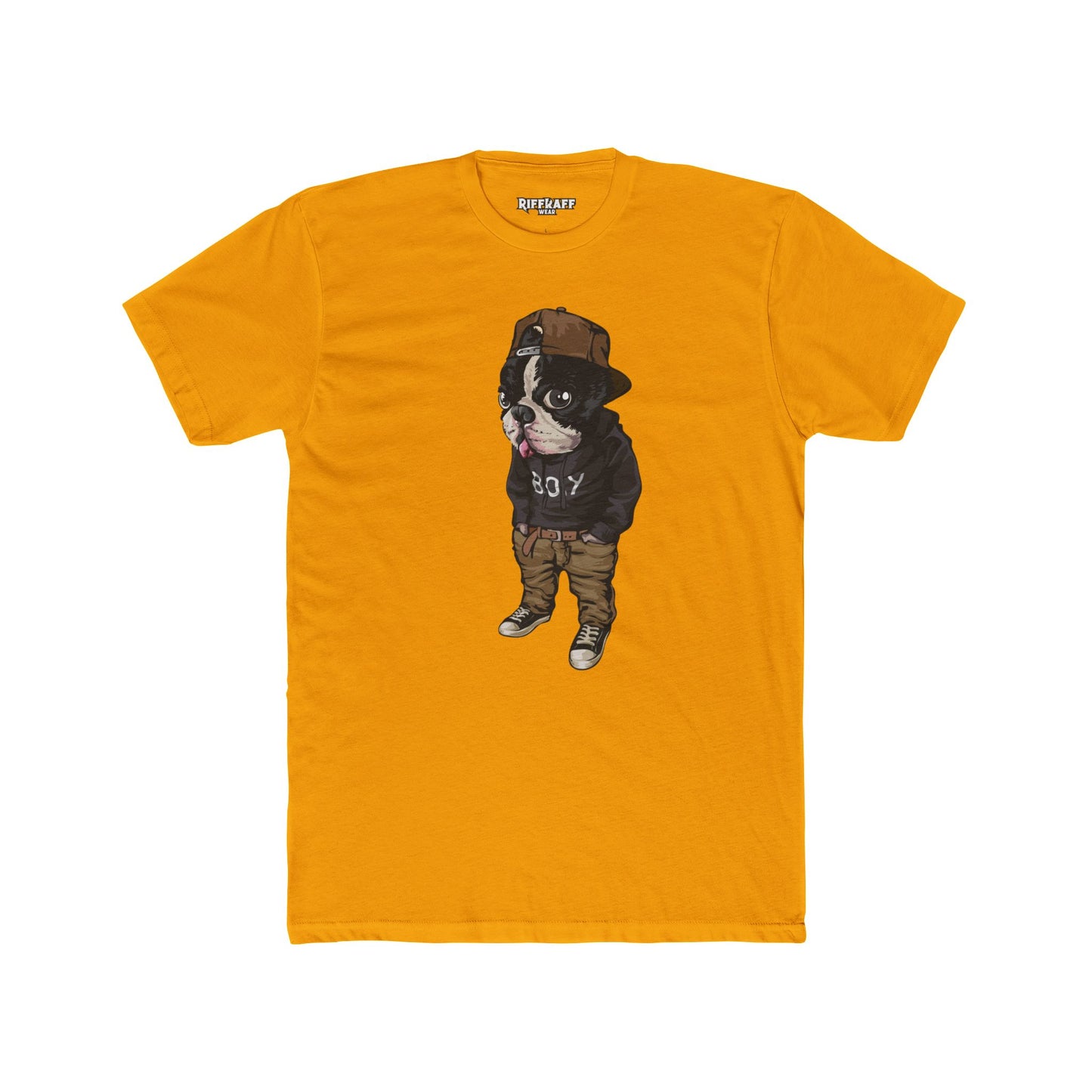 PetNique - Cool Dog Graphic Unisex Cotton Crew Tee - Casual Pet Lover Shirt - Riff Raff Wear