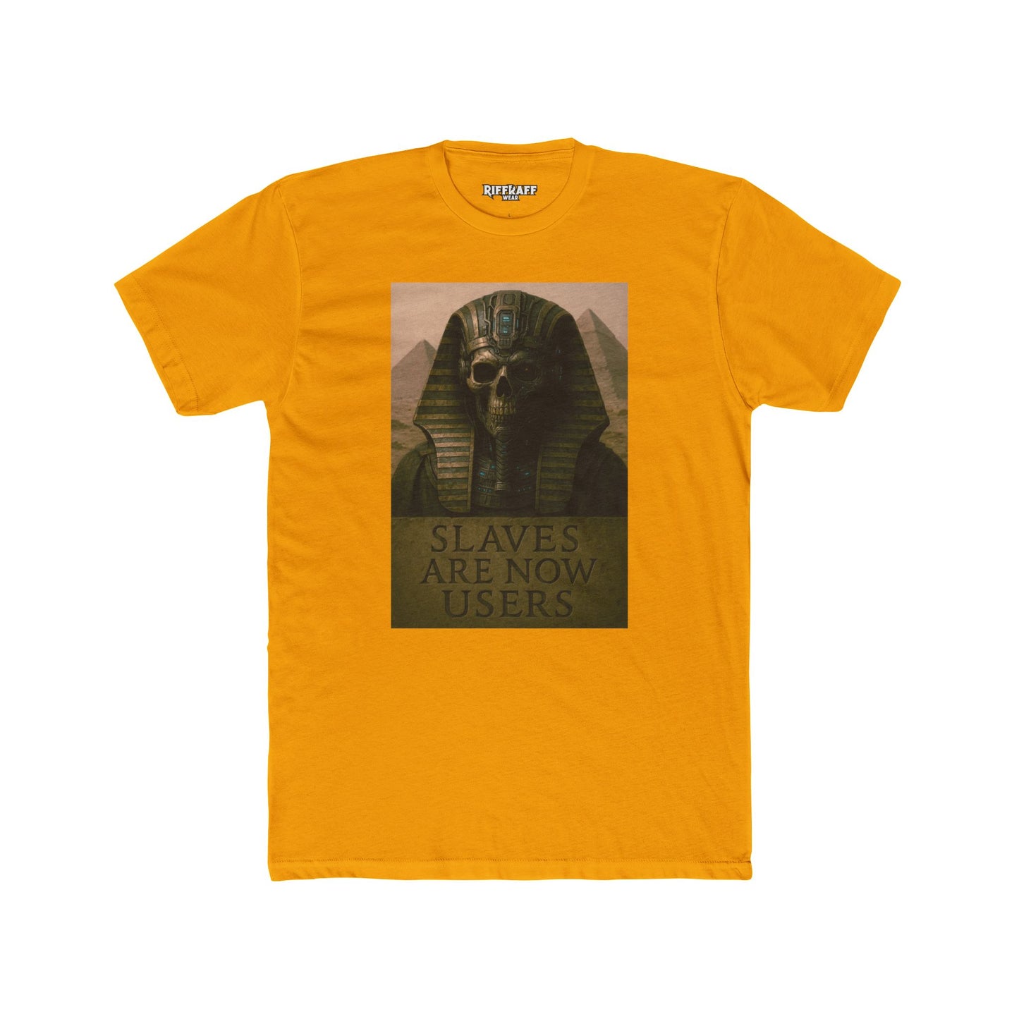 Unisex Cotton Crew Tee - "Slaves Are Now Users" Graphic Tee - Riff Raff Wear