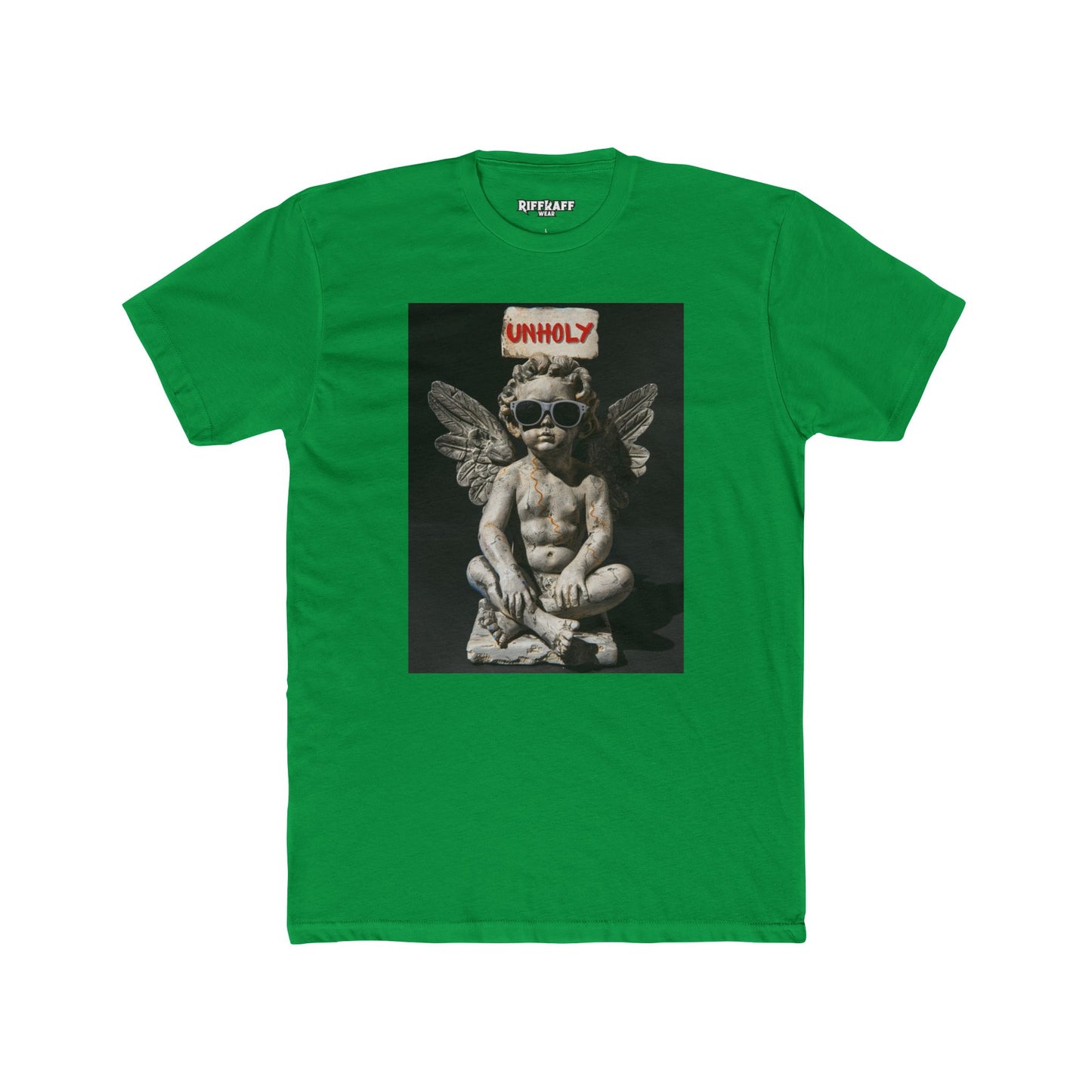 Unisex Cotton Crew Tee - Unholy Angel Graphic Tee for Bold Souls _Riff Raff Wear