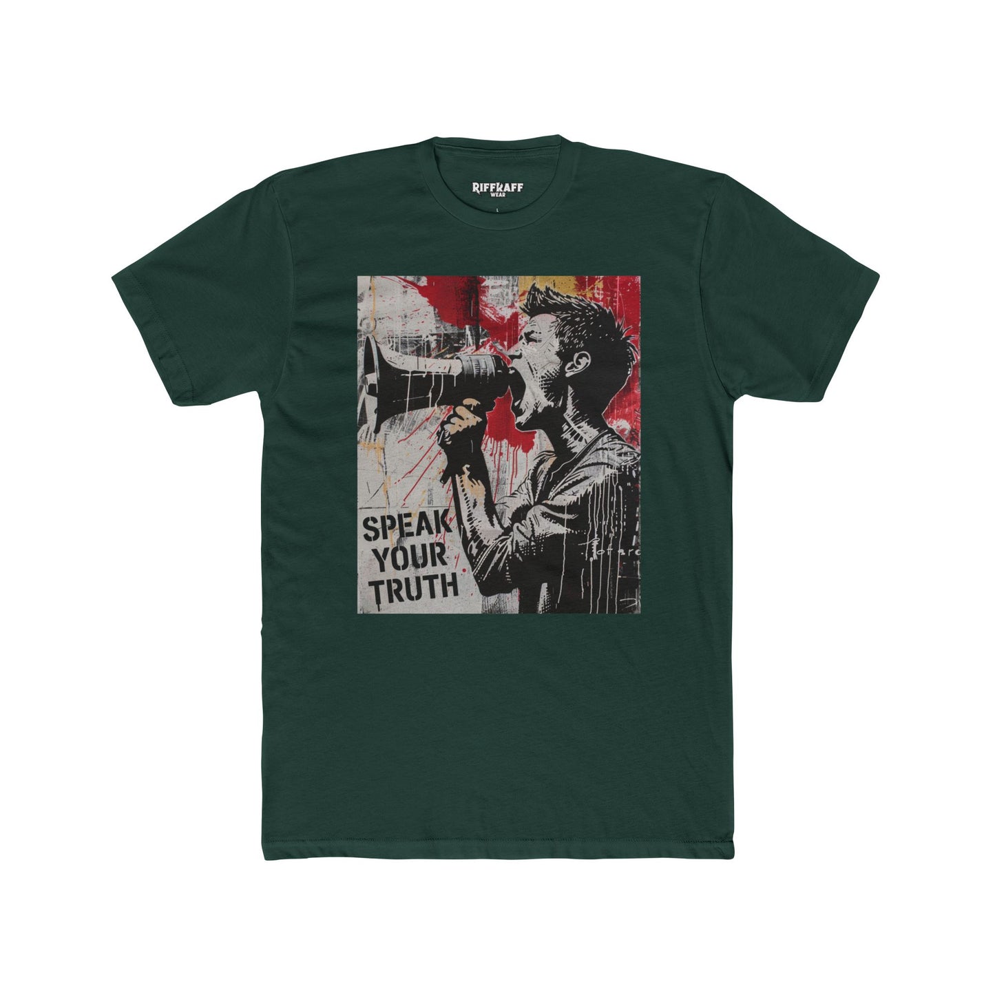 Unisex Cotton Crew Tee - "Speak Your Truth" Political Art - Riff Raff Wear