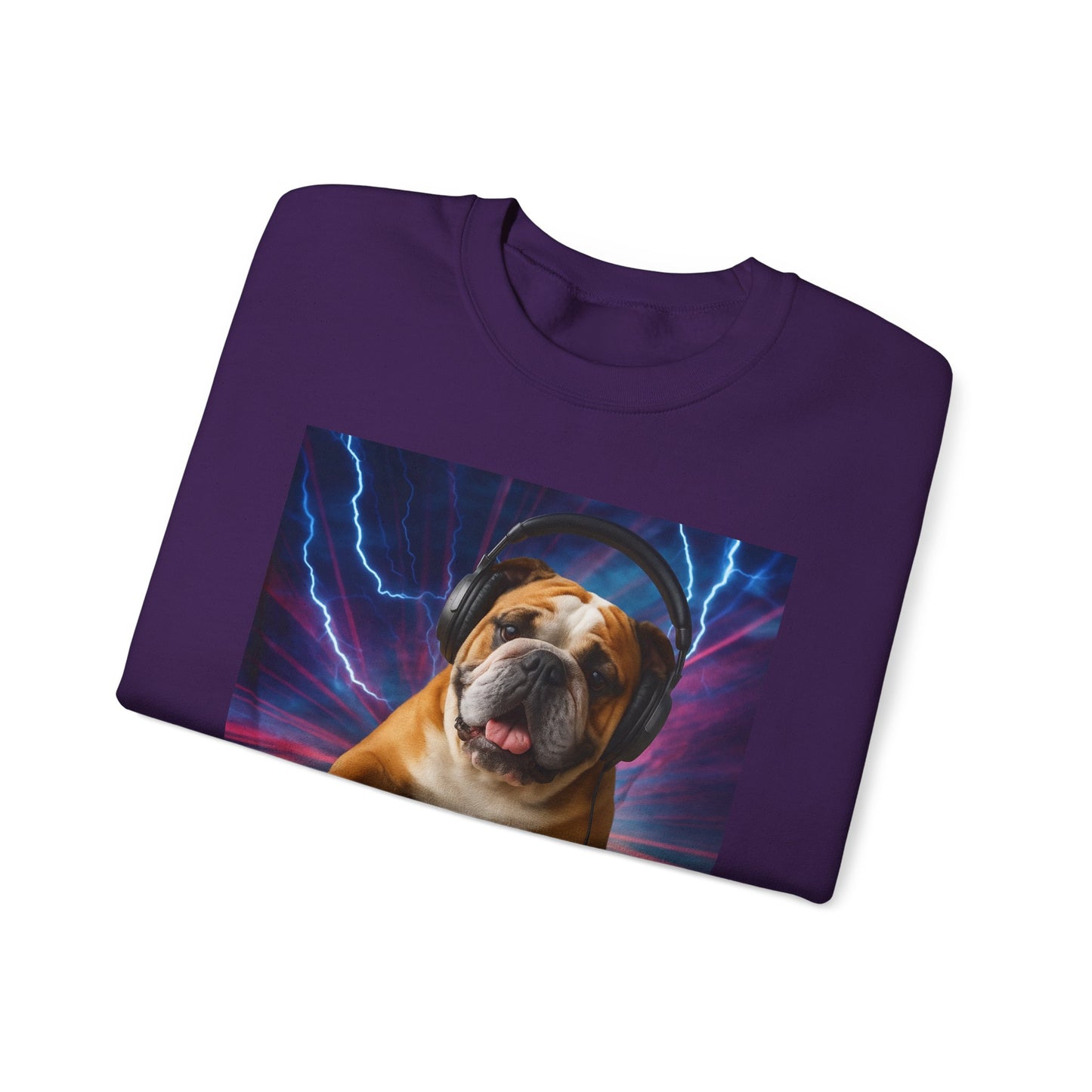 Pizza Party Bulldog Crewneck Sweatshirt - Fun & Cozy Unisex Gift - Riff Raff Wear