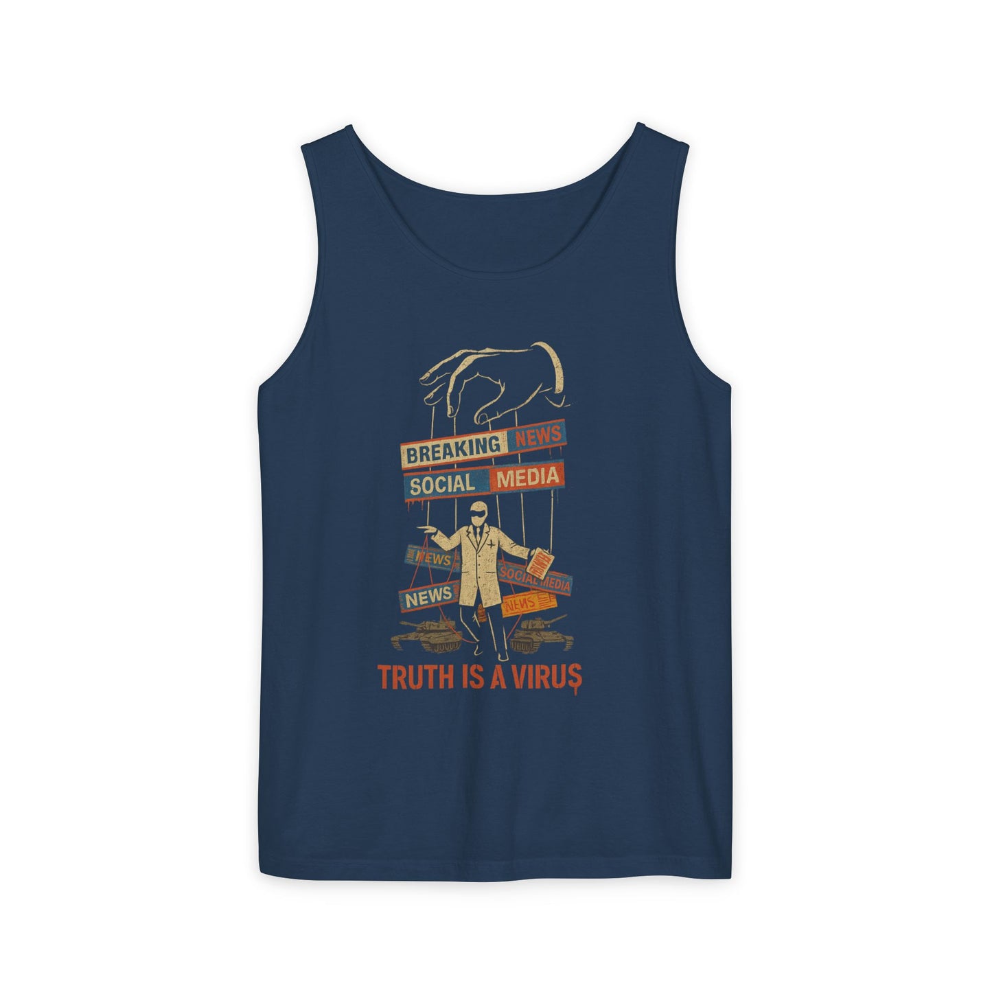Graphic Unisex Tank Top - 'Truth is a Virus' - Riff Raff Wear