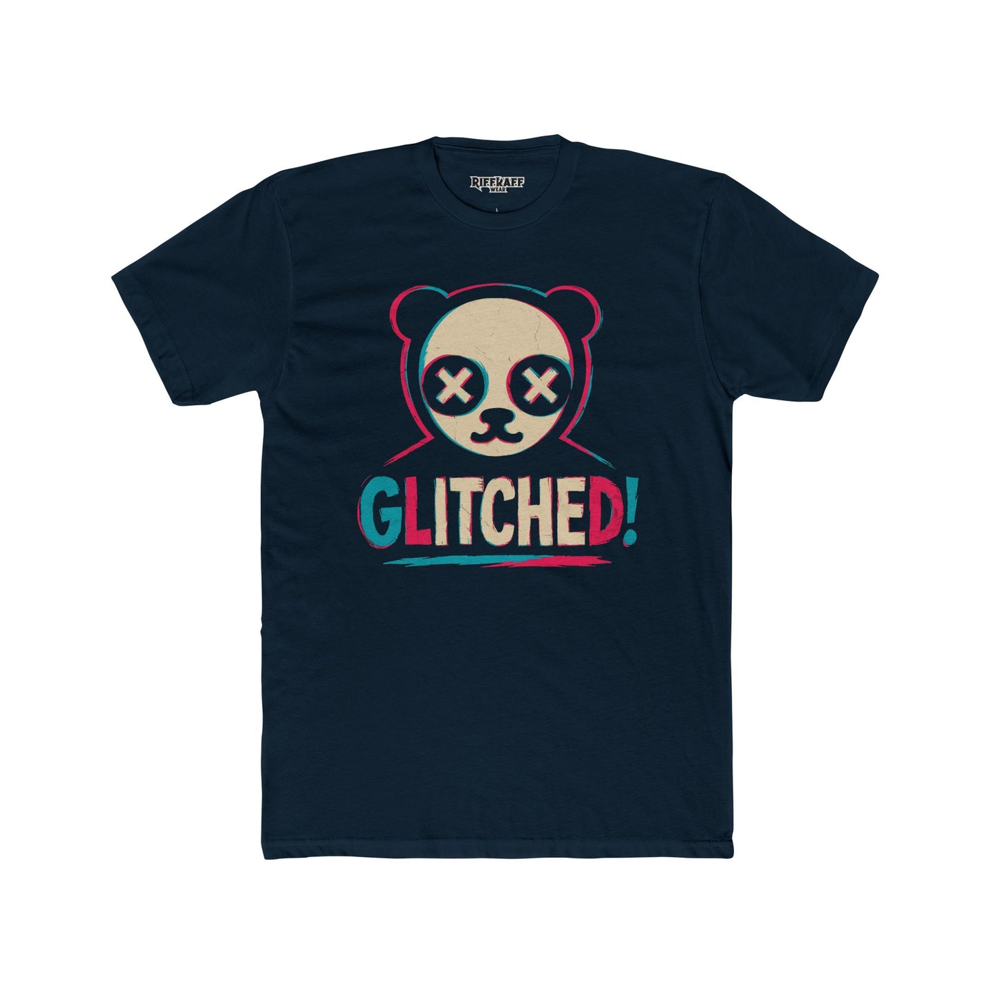 Glitched Panda Unisex Cotton Crew Tee - Fun Casual Wear for Gamers - Riff Raff Wear