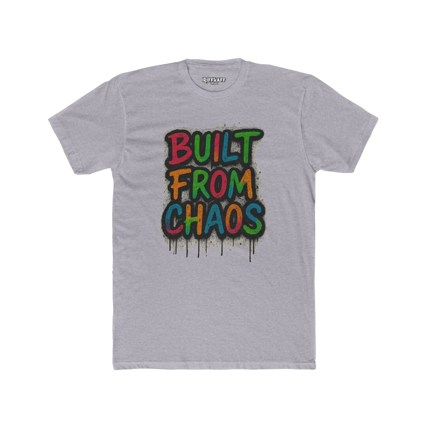 Unisex Cotton Crew Tee - Built From Chaos Graphic T-Shirt - Riff Raff Wear