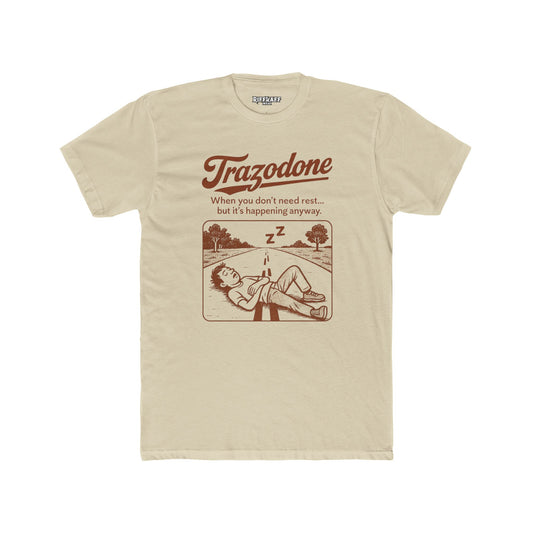 Trazodone Unisex Cotton Crew Tee - Relaxation Inspired Graphic T-Shirt - OverRx - Riff Raff Wear