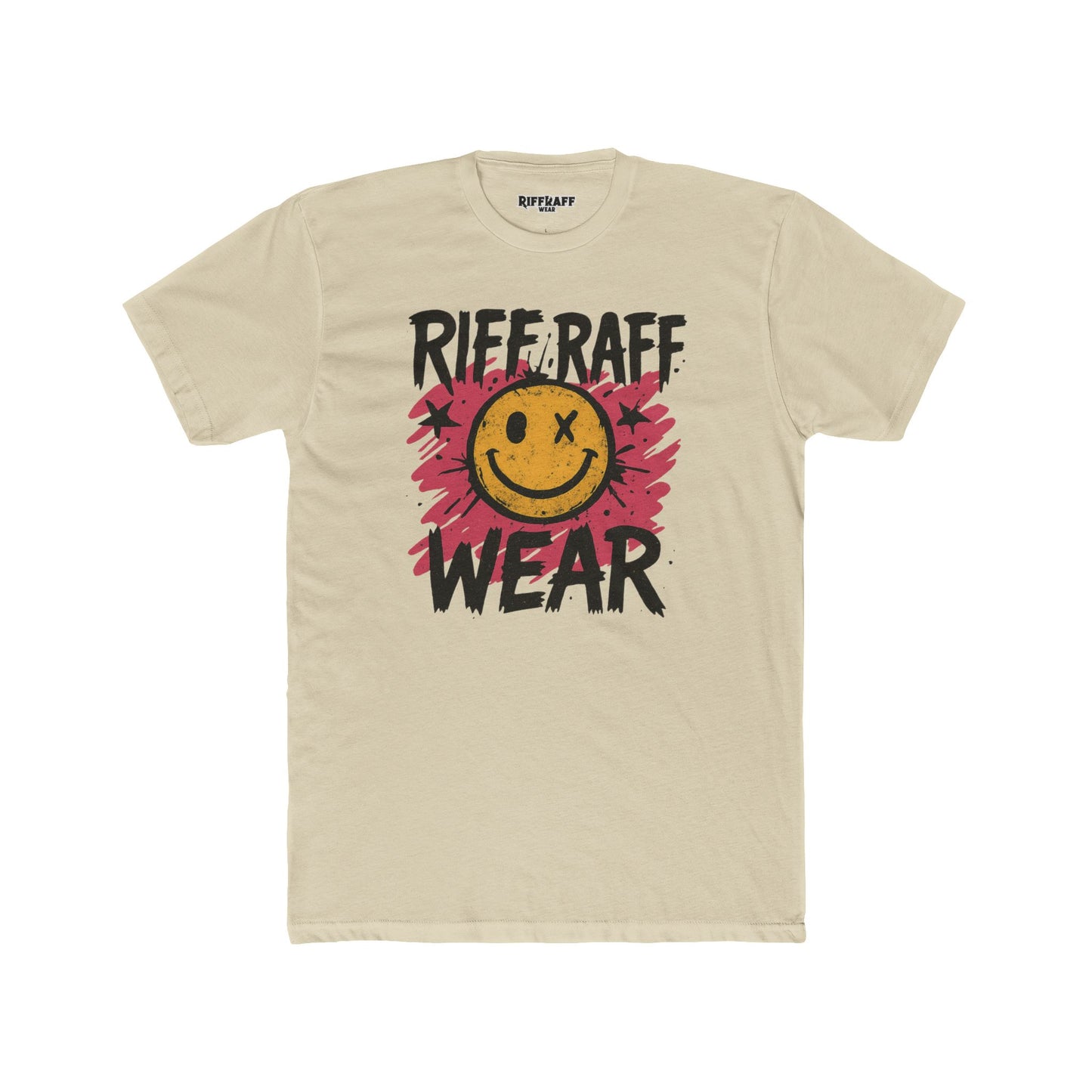 Smiley Graphic Unisex Cotton Crew Tee - Stylish Casual T-Shirt - Riff Raff Wear