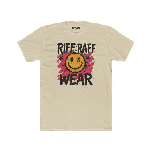 Smiley Graphic Unisex Cotton Crew Tee - Stylish Casual T-Shirt - Riff Raff Wear