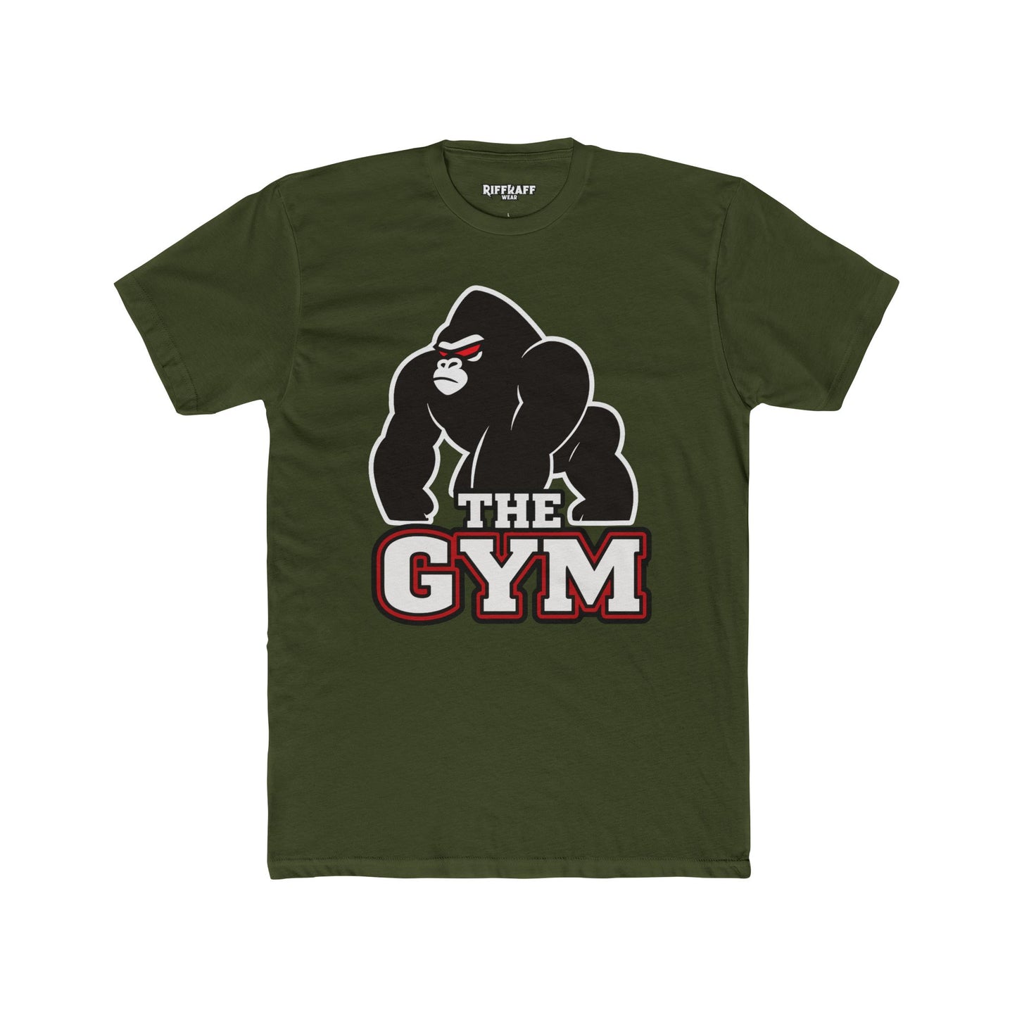 Gym Gorilla Unisex Cotton Crew Tee - Fitness Motivational T-Shirt - Riff Raff Wear