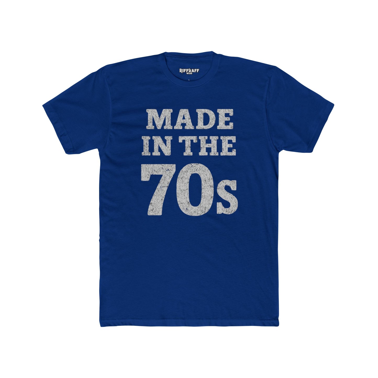 Vintage 70s Unisex Cotton Crew Tee - Retro Made in the 70s T-Shirt - Riff Raff Wear