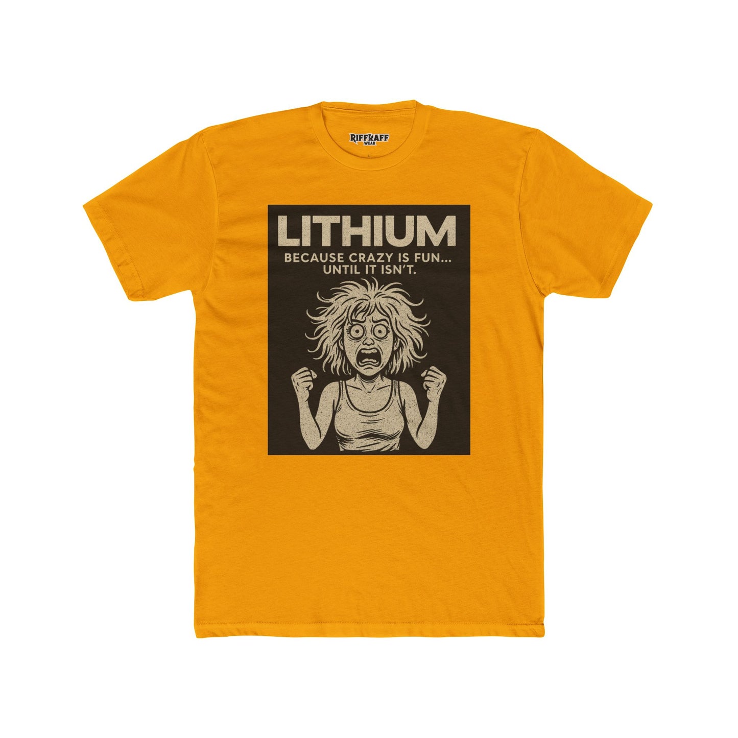 Lithium Unisex Cotton Crew Tee - Fun & Quirky Statement Shirt - OverRx - Riff Raff Wear