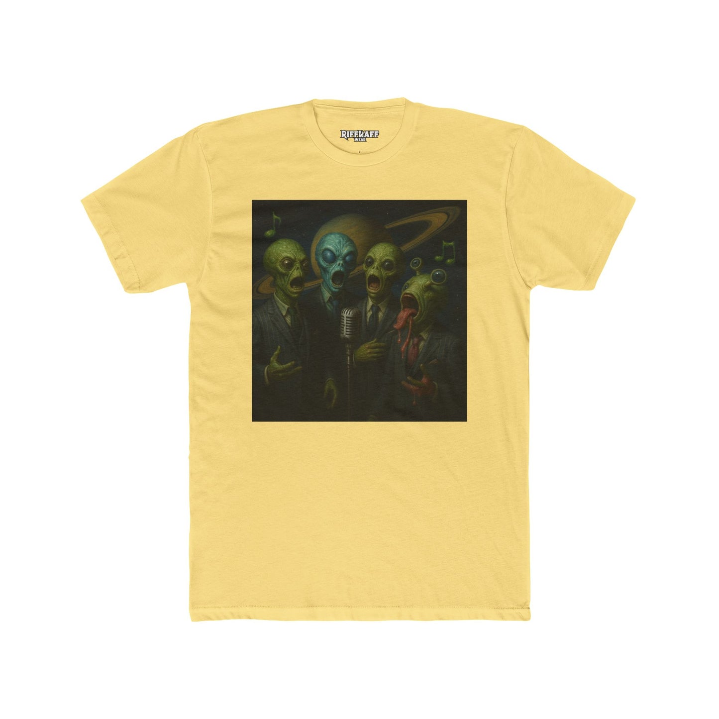 Alien Band Unisex Cotton Crew Tee - Unique Graphic T-Shirt for Music Lovers - Riff Raff Wear