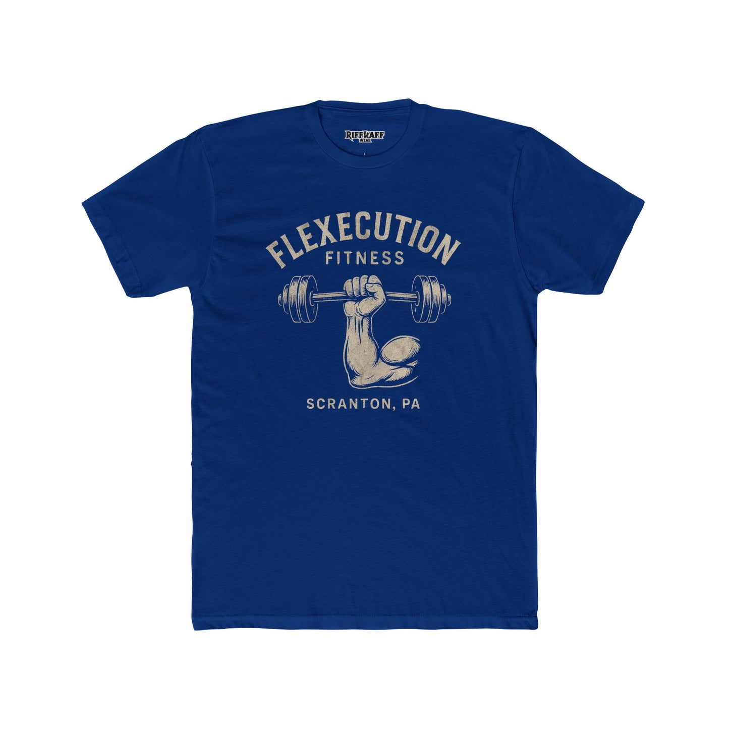 Motivational Fitness Crew Tee - Flexecution & Pain is Temporary Design - Riff Raff Wear