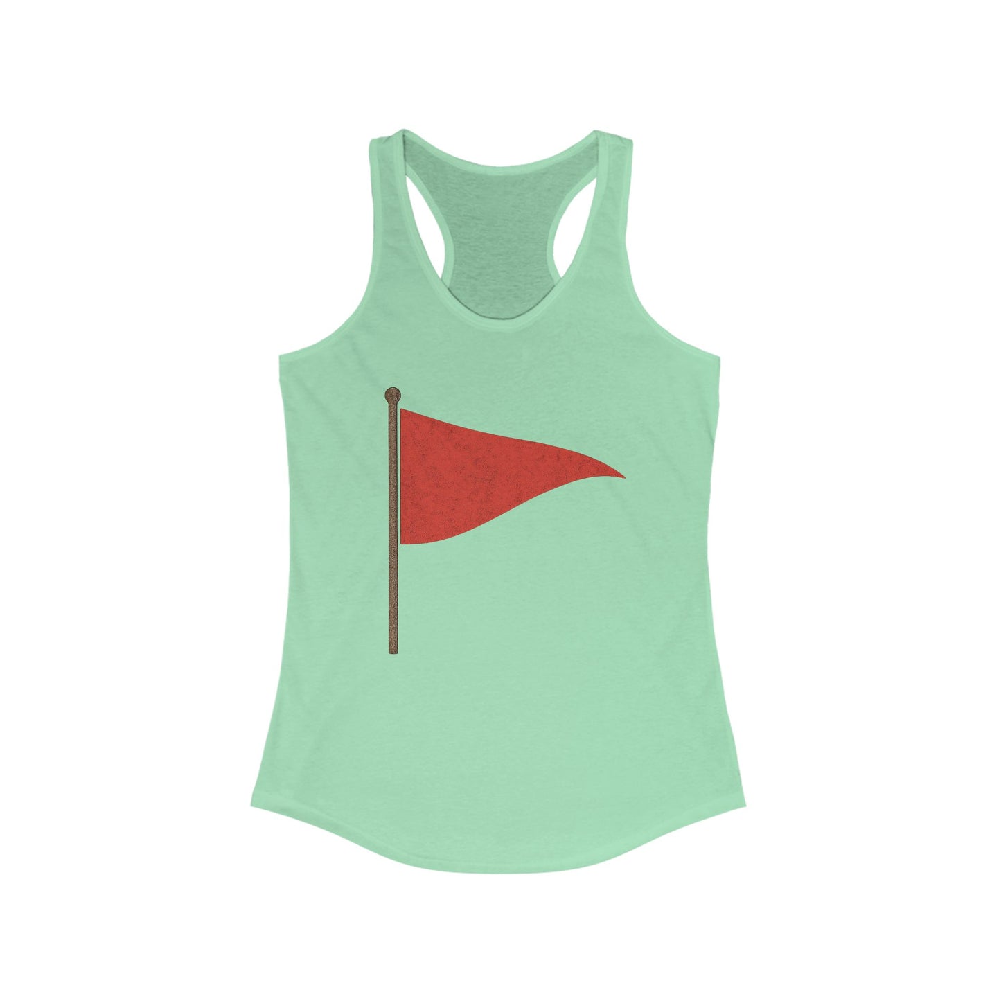 Red Flag Racerback Tank Top for Women - Casual Summer Top - Riff Raff Wear