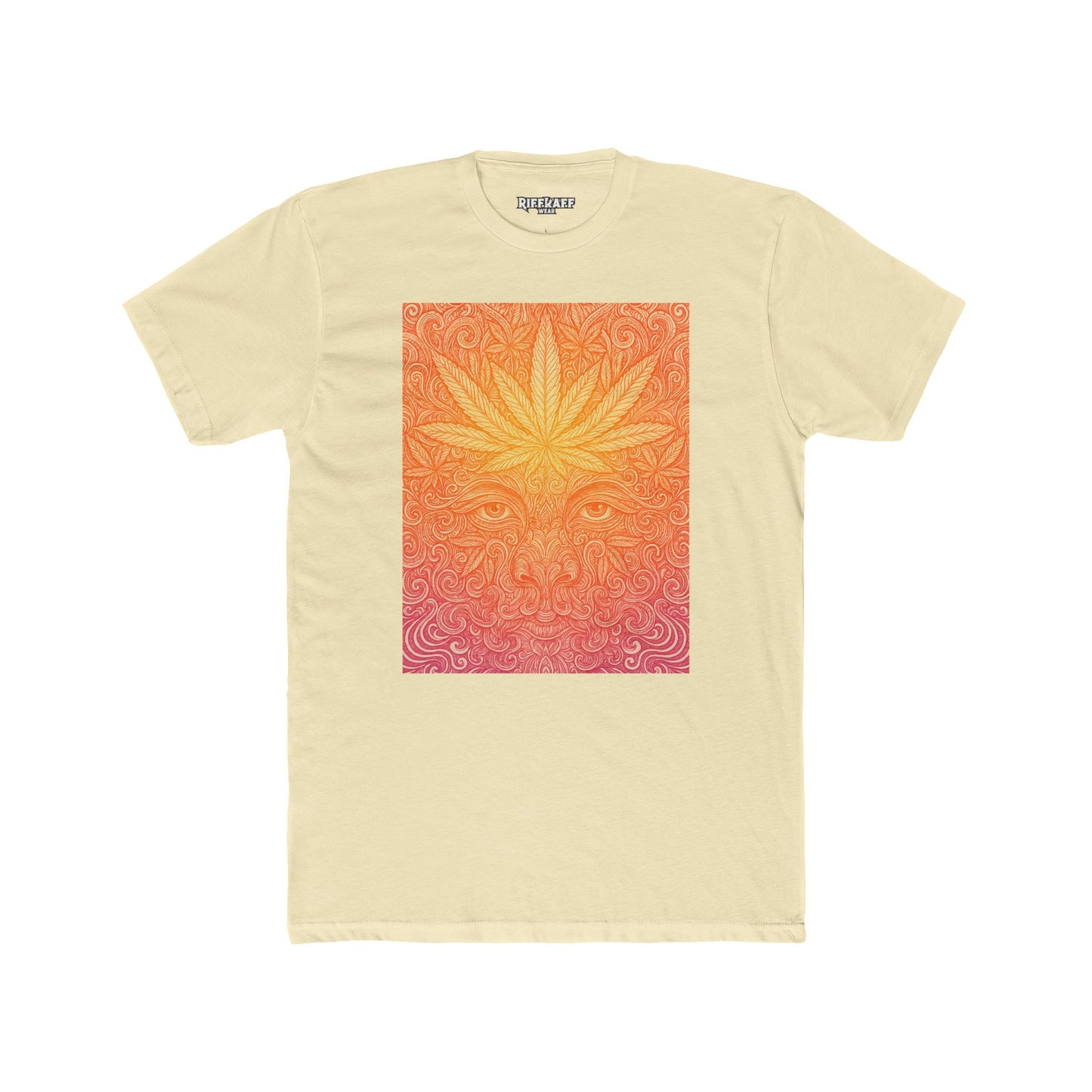 Bohemian Vibes Unisex Cotton Crew Tee - Psychedelic Sunset Design - Riff Raff Wear