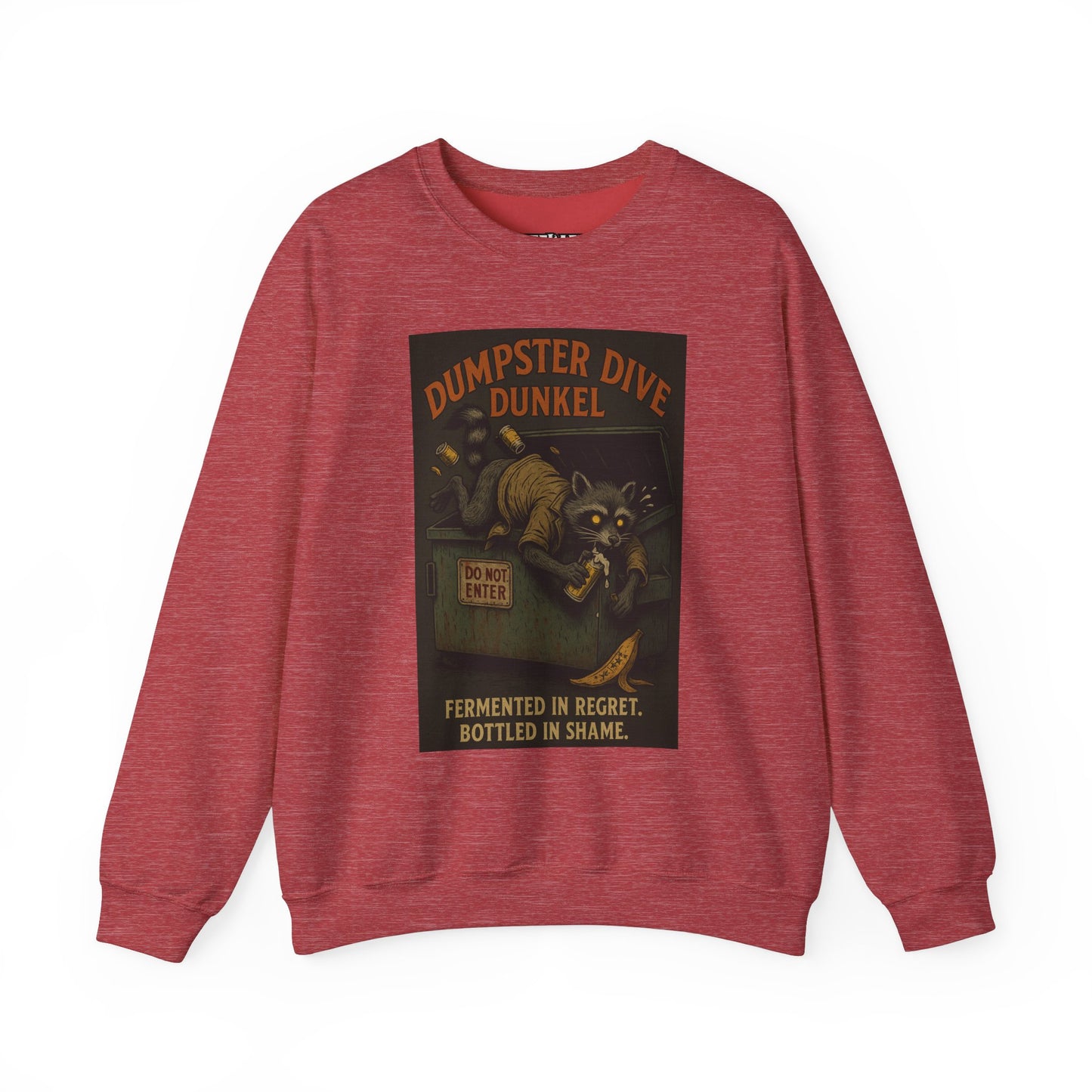 Dumpster Dive Funny Sweatshirt - Unisex Crewneck for Animal Lovers - Riff Raff Wear Underground