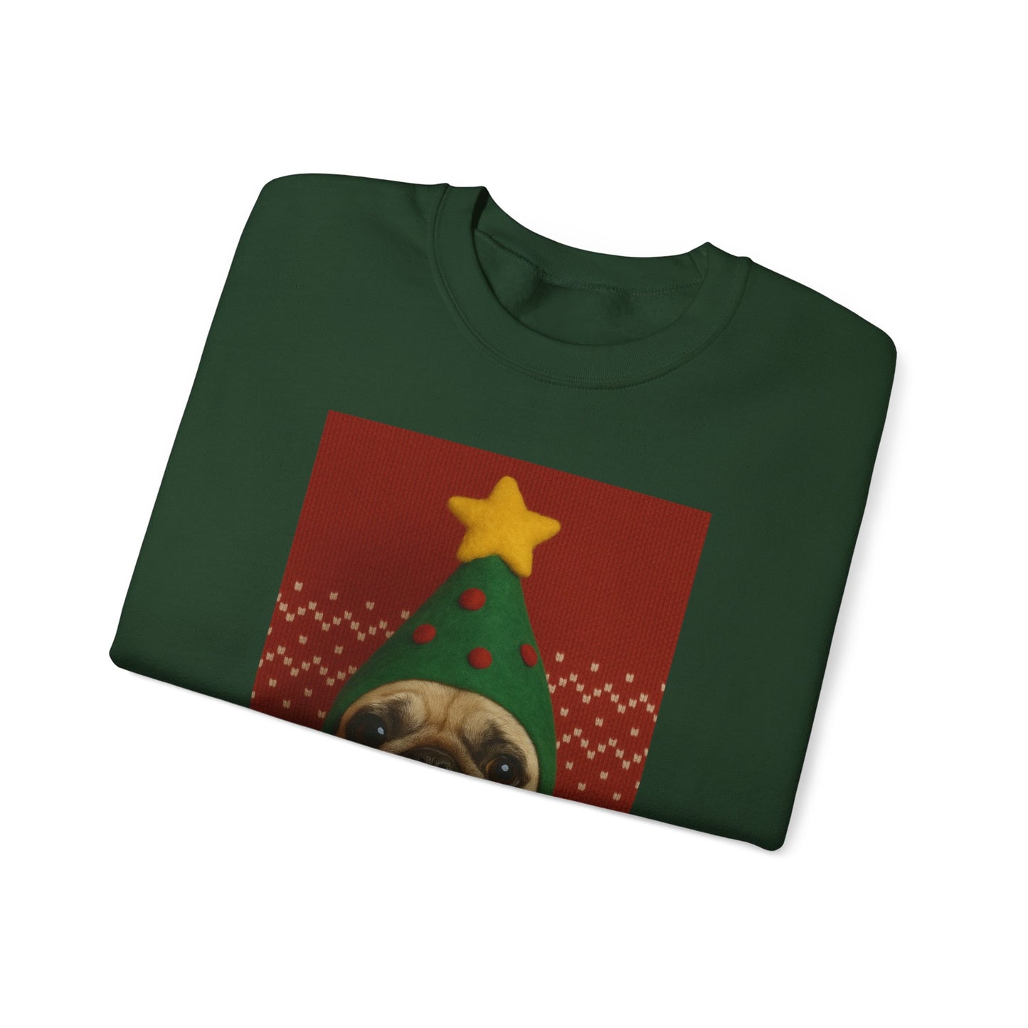 Christmas Pug Sweatshirt, Unisex Crewneck, Cute Holiday Sweater, Dog Lover Gift, Cozy Winter Wear, Fun Christmas Apparel - Riff Raff Wear