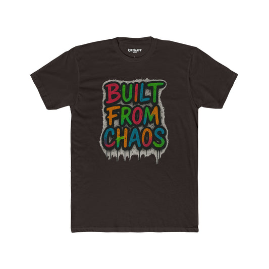Unisex Cotton Crew Tee - Built From Chaos Graphic T-Shirt - Riff Raff Wear