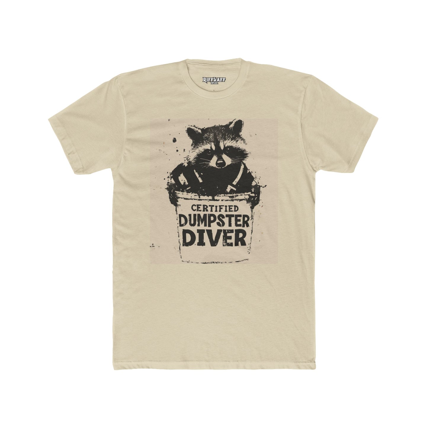Certified Dumpster Diver Unisex Crew Tee, Funny Animal Shirt, Eco-Friendly Gift - Riff Raff Wear