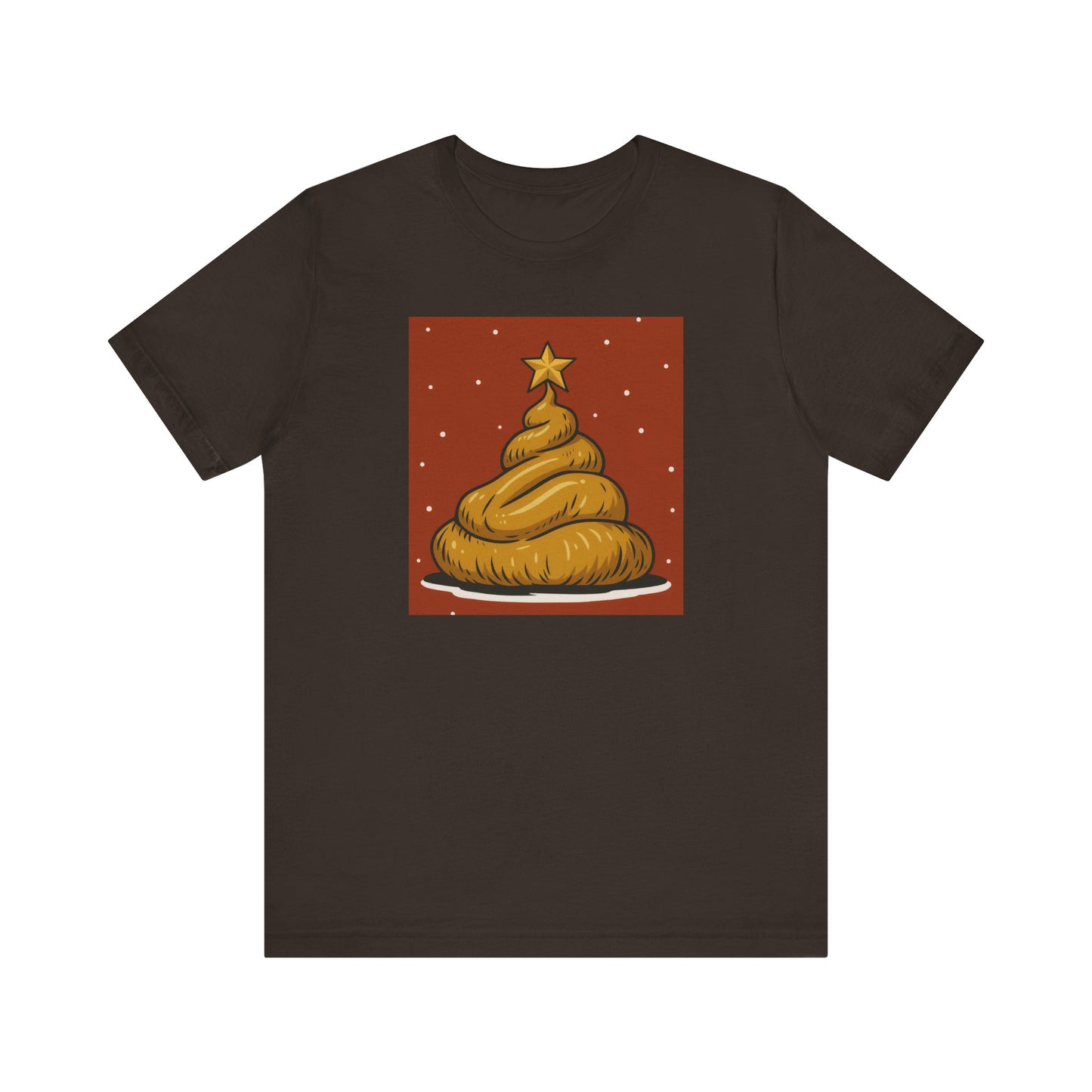 Funny Christmas Poop Tee, Unisex Short Sleeve T-Shirt, Holiday Humor Shirt, Christmas Gift, Graphic Tee, Quirky Xmas Apparel - Riff Raff Wear