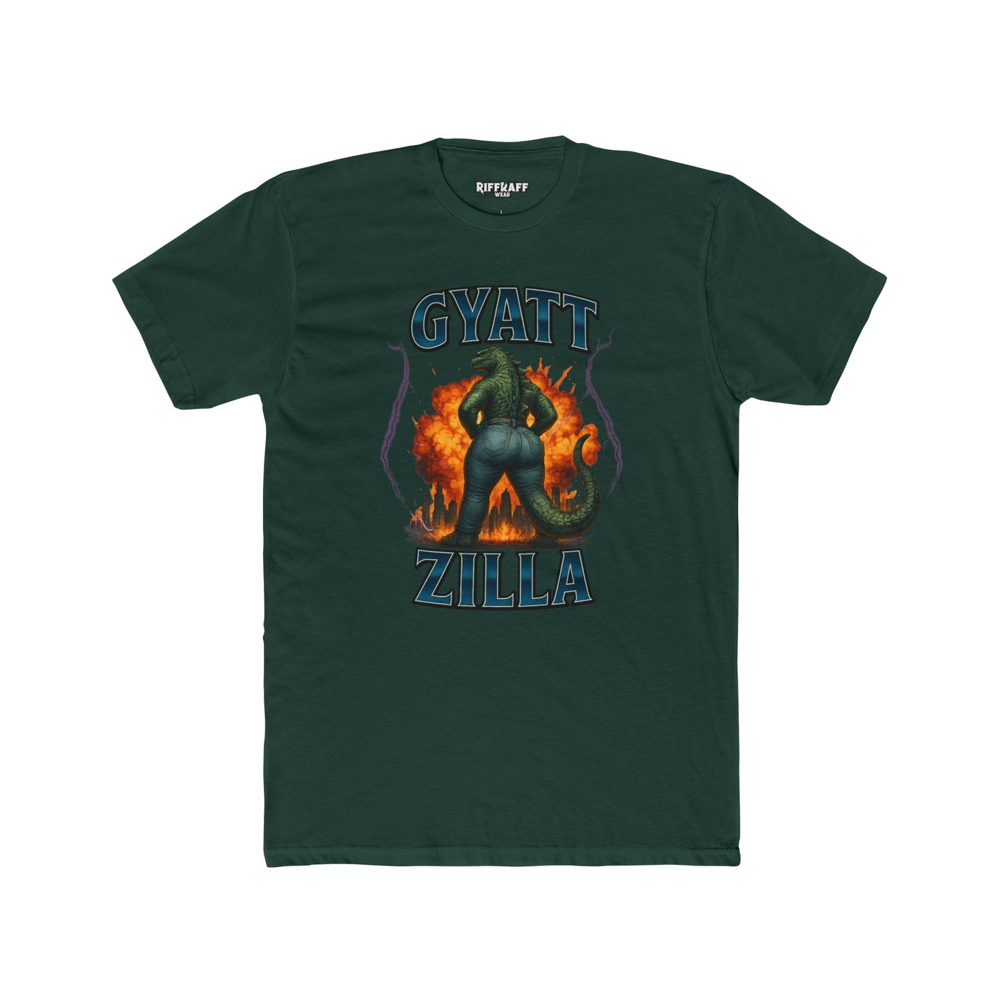 Unisex Cotton Crew Tee with Gyatt Zilla Design, Fun Graphic Tee, Casual Wear - Riff Raff Wear