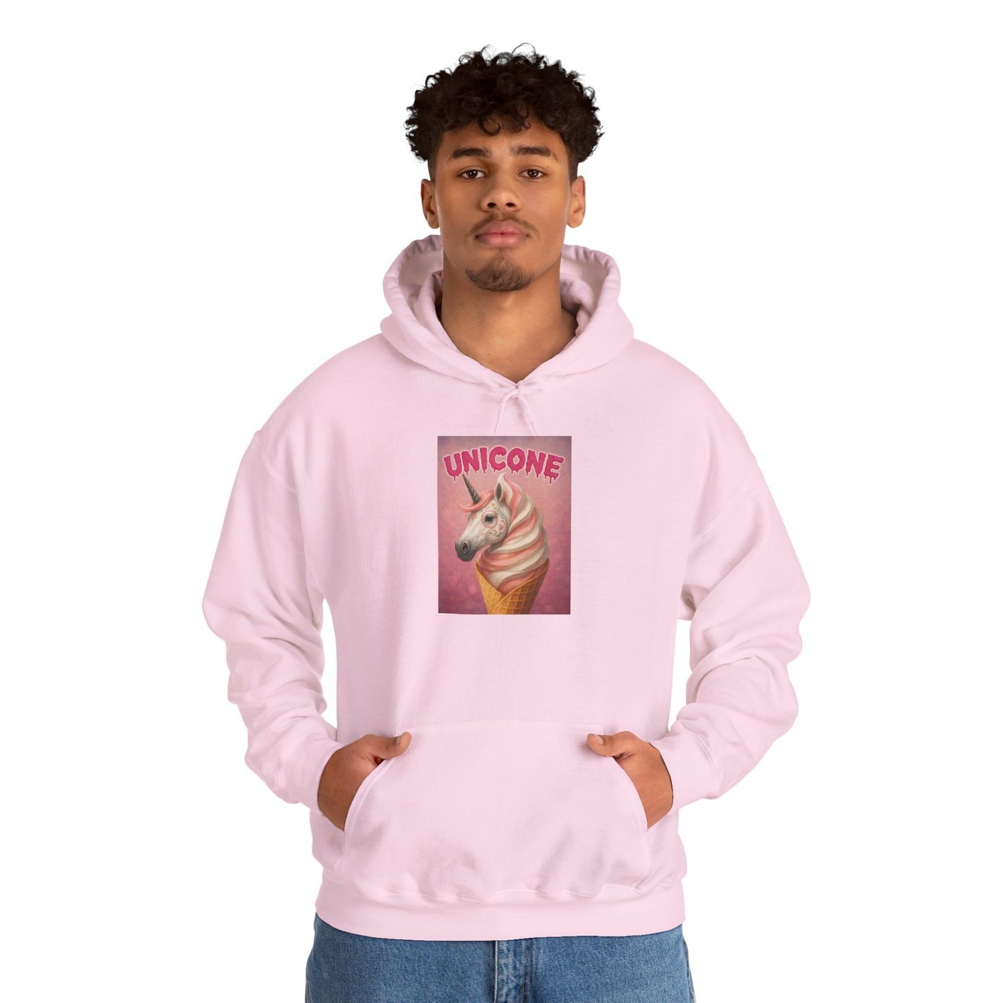 Whimsical Unicorn Heavy Blend Hoodie for Cozy Moments - Riff Raff Wear