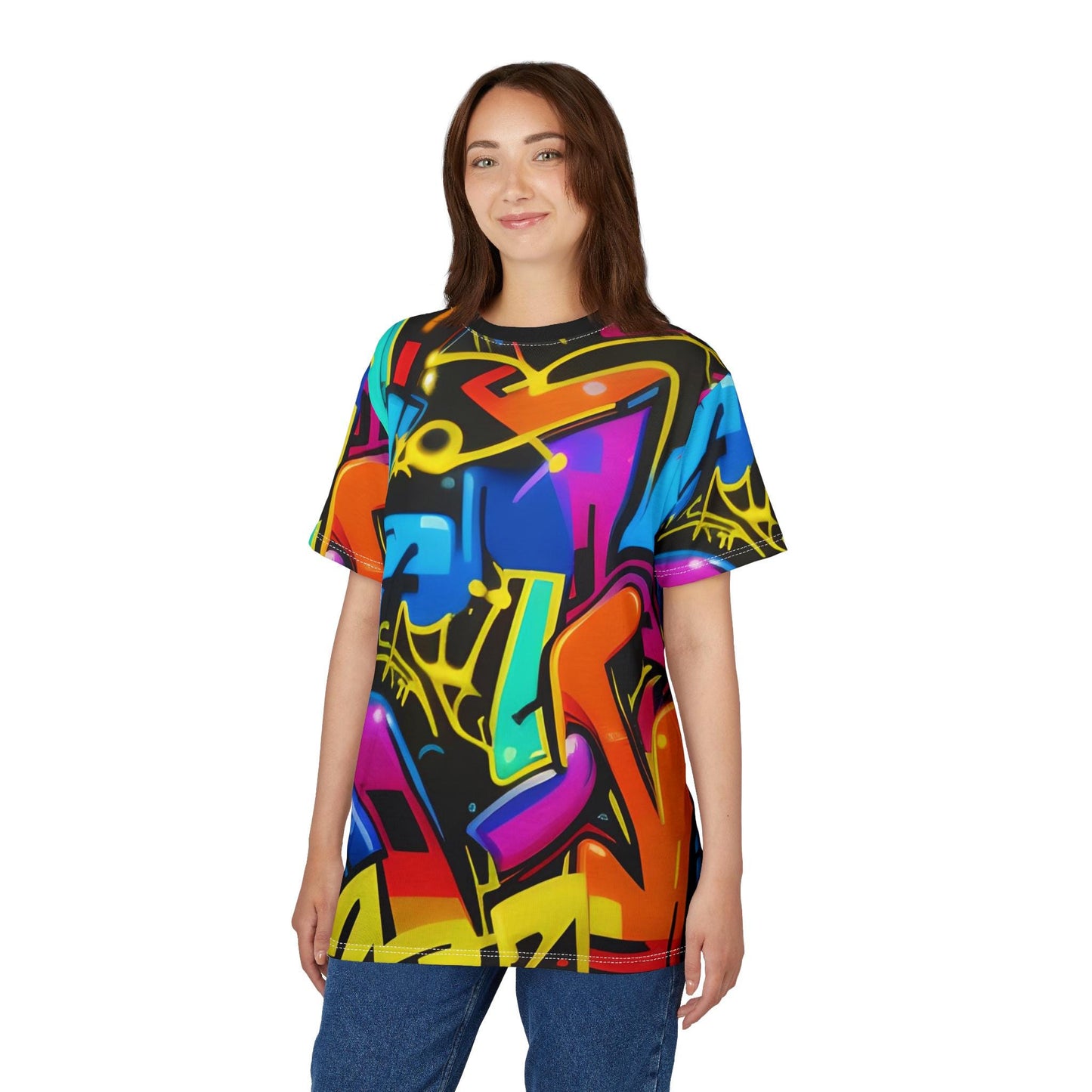 Graffiti Unisex Cut & Sew Tee (AOP) - Riff Raff Wear