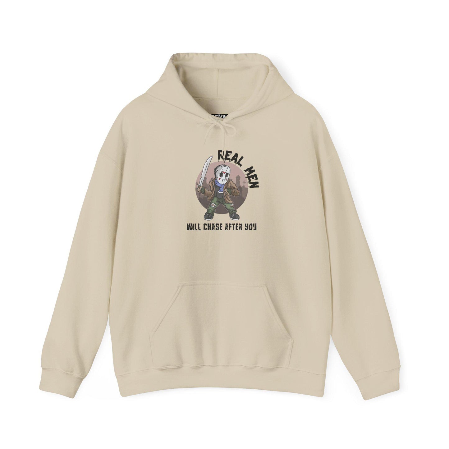 Riff Raff Wear Graphic Real Men Will Chase after you Unisex Heavy Blend Hooded Sweatshirt