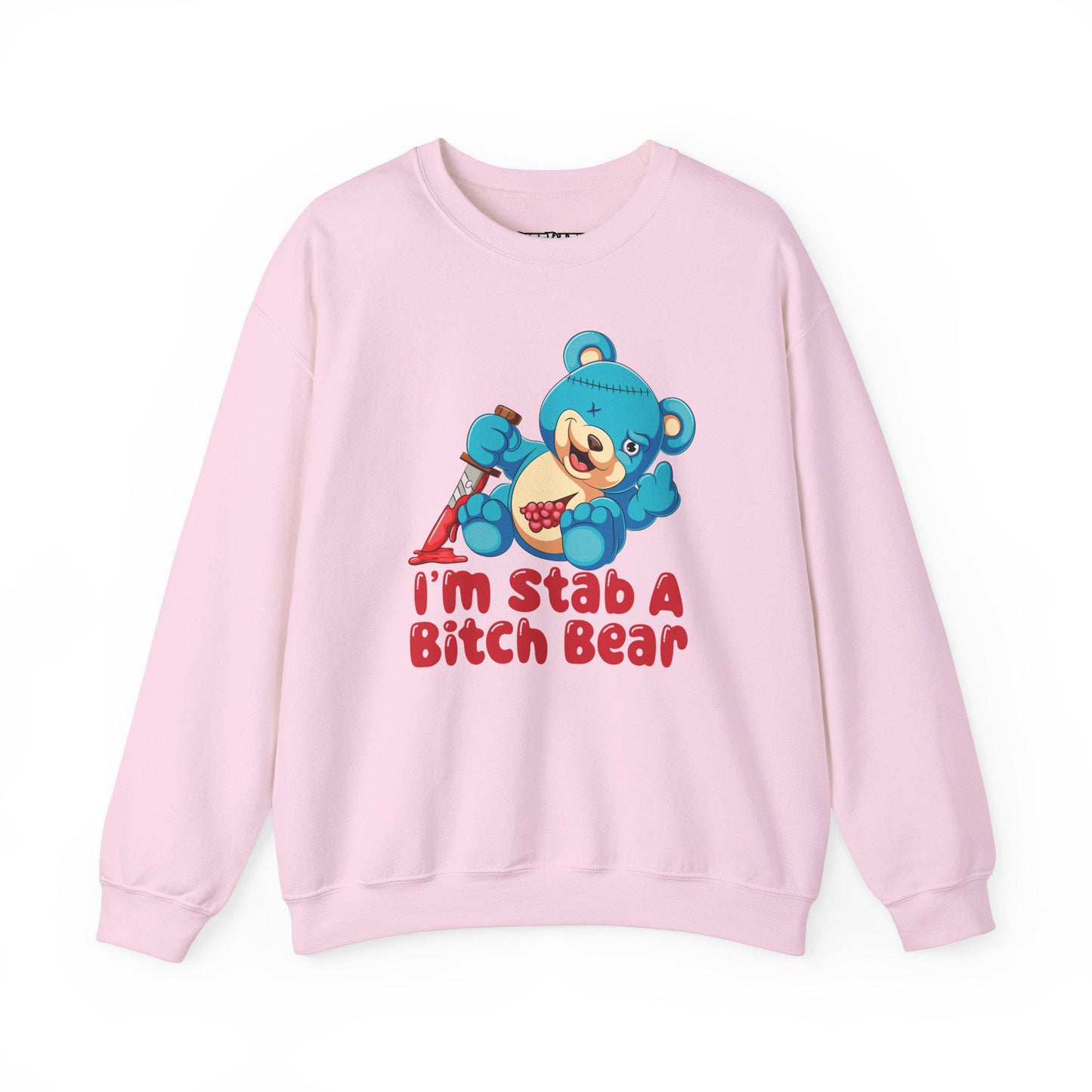 Riff Raff Wear Graphic I'm Stab a Bitch Bear Unisex Heavy Blend Crewneck Sweatshirt