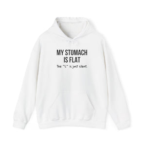 Dad Funny Stomach Is Flat Unisex Heavy Blend Hooded Sweatshirt - Riff Raff Wear