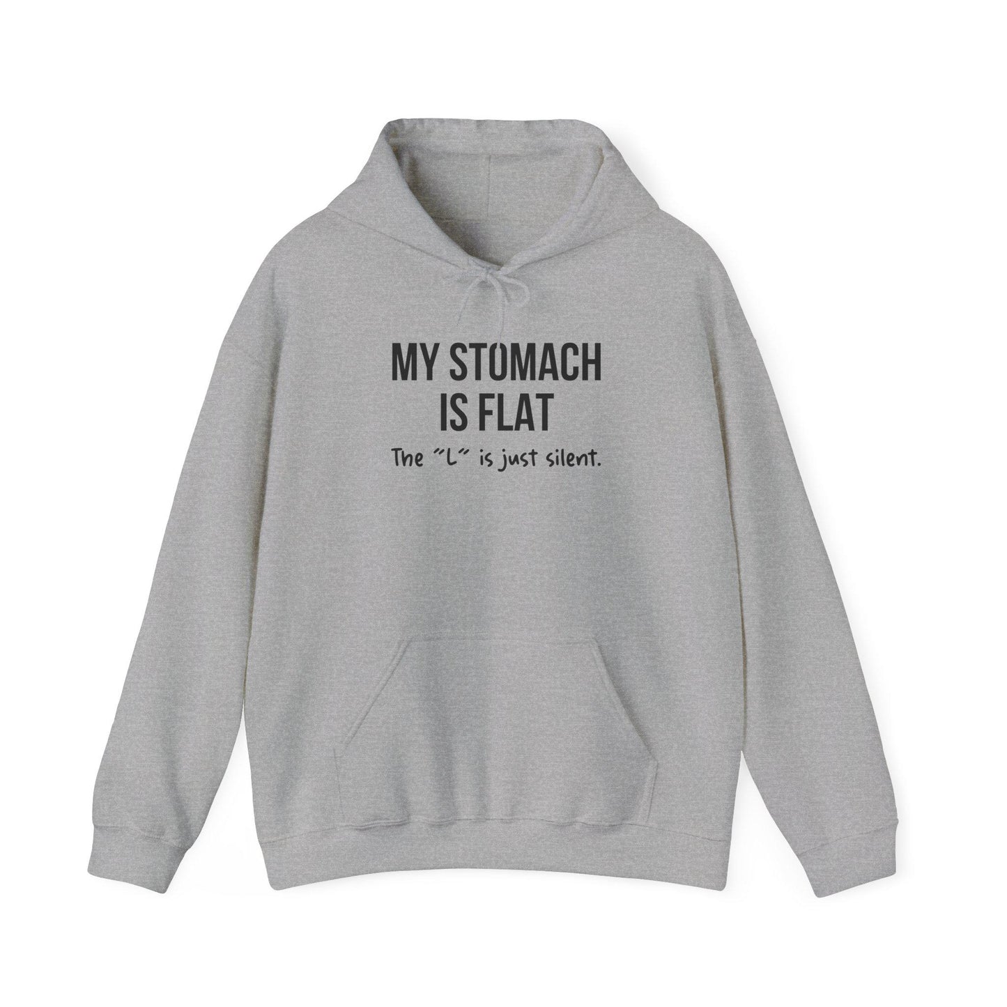 Dad Funny Stomach Is Flat Unisex Heavy Blend Hooded Sweatshirt - Riff Raff Wear