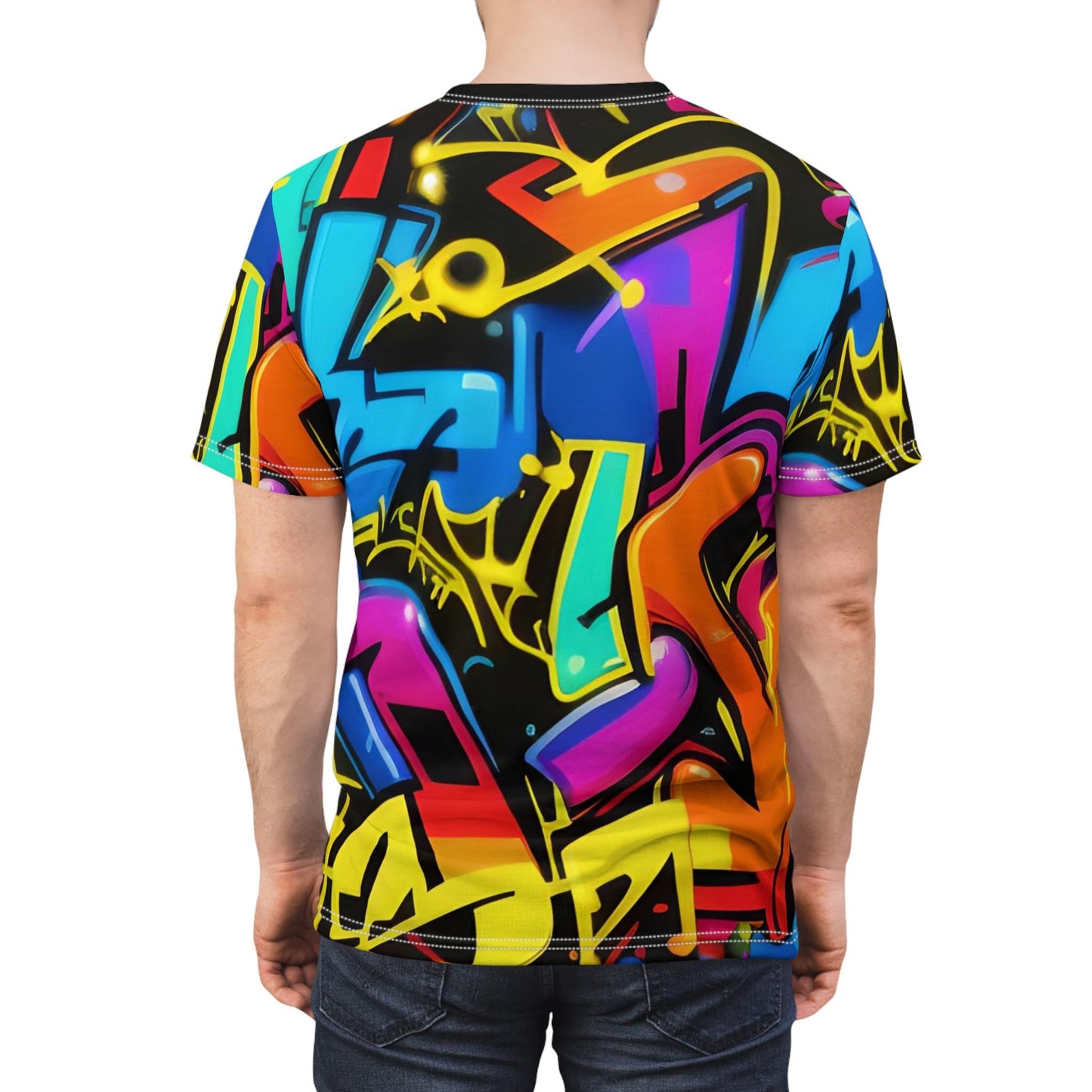Graffiti Unisex Cut & Sew Tee (AOP) - Riff Raff Wear