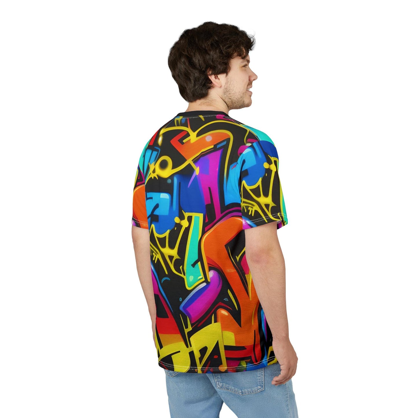 Graffiti Unisex Cut & Sew Tee (AOP) - Riff Raff Wear