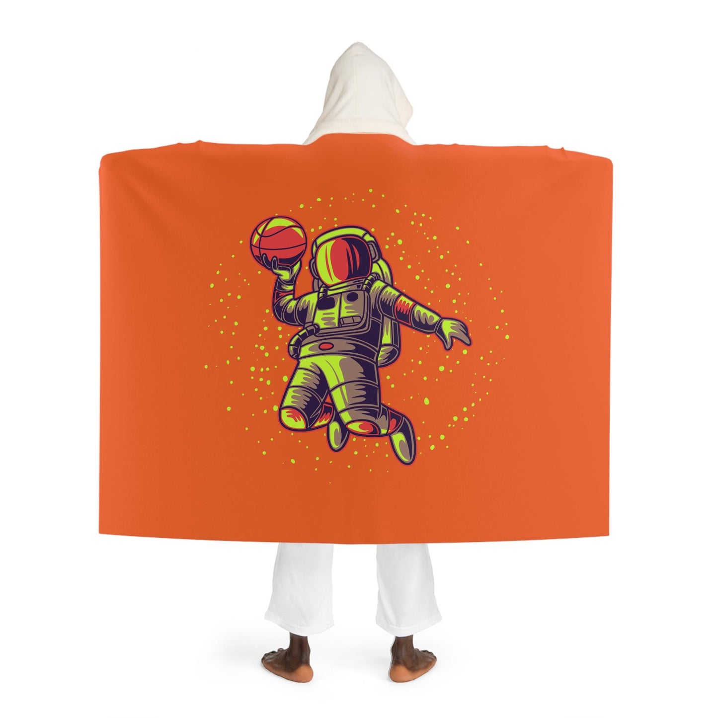 Astronaut Hoops II Hooded Sherpa Fleece Blanket - Riff Raff Wear