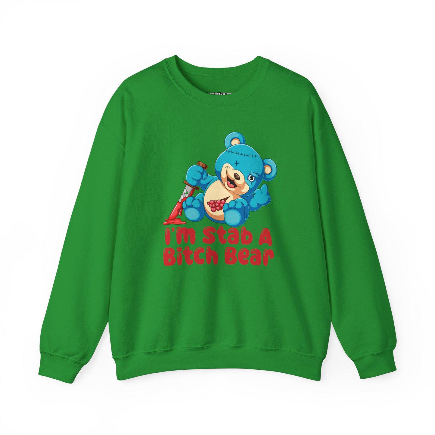 Riff Raff Wear Graphic I'm Stab a Bitch Bear Unisex Heavy Blend Crewneck Sweatshirt
