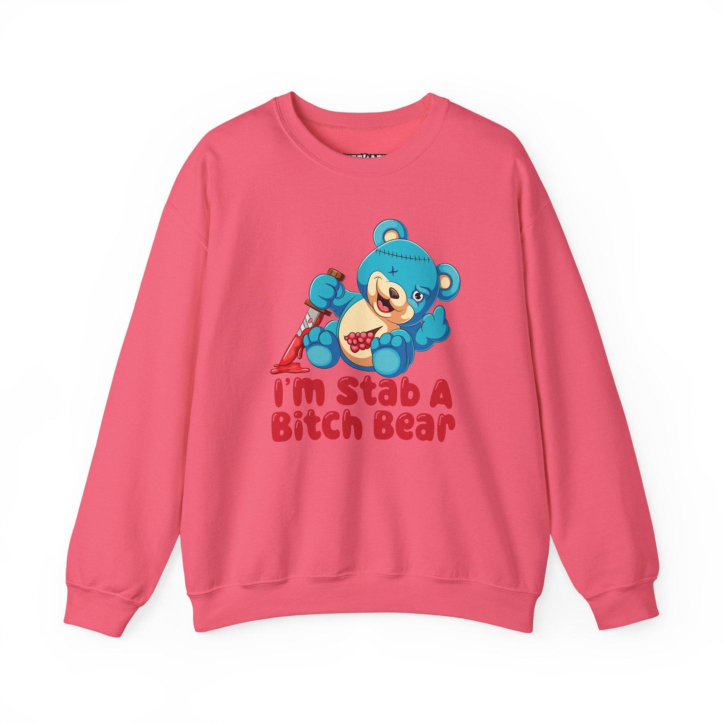 Riff Raff Wear Graphic I'm Stab a Bitch Bear Unisex Heavy Blend Crewneck Sweatshirt