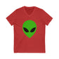 Riff Raff Wear Alien Head Unisex Jersey Short Sleeve V-Neck Tee