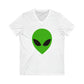 Riff Raff Wear Alien Head Unisex Jersey Short Sleeve V-Neck Tee