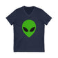 Riff Raff Wear Alien Head Unisex Jersey Short Sleeve V-Neck Tee