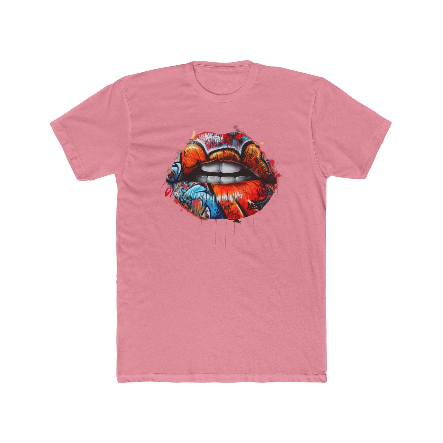 Streetwear - Graffiti Lips - Unisex Cotton Crew Tee - Riff Raff Wear