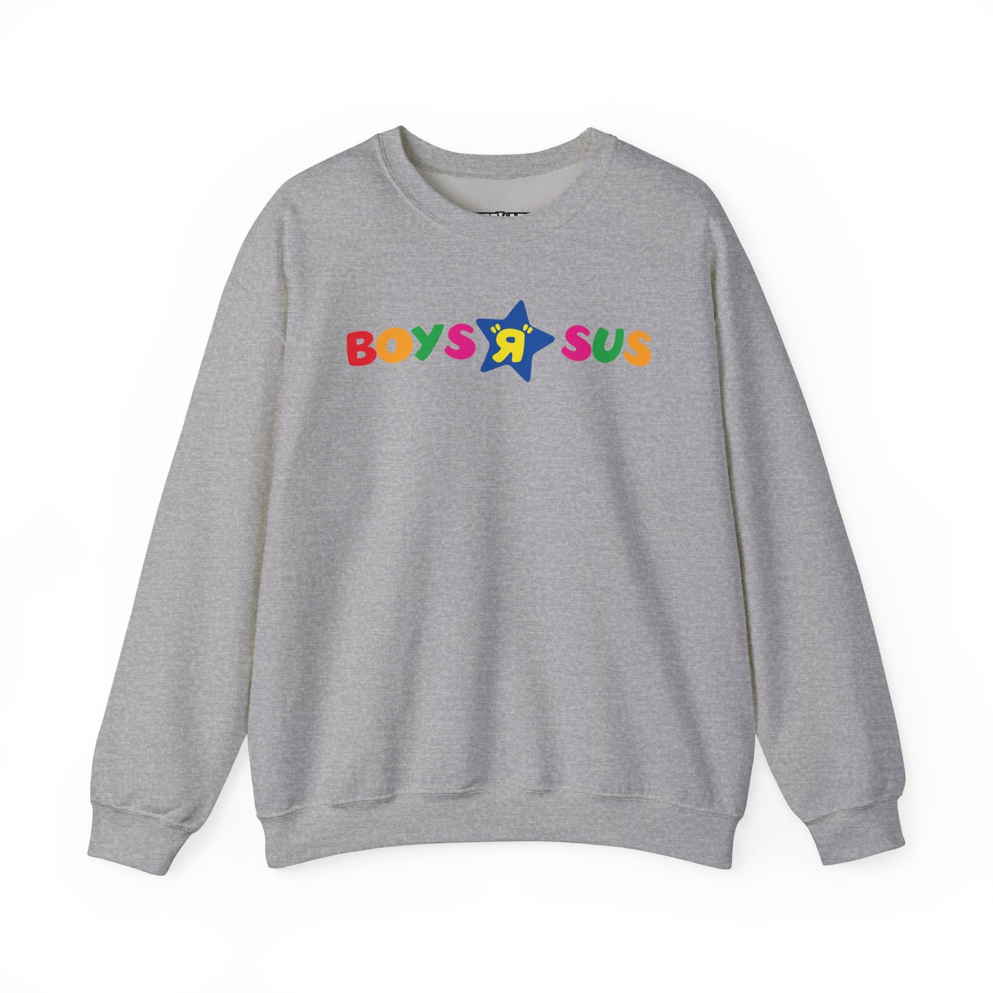 Parody Logo Series - Boys R Sus Unisex Heavy Blend Crewneck Sweatshirt - Fun and Comfortable - Riff Raff Wear