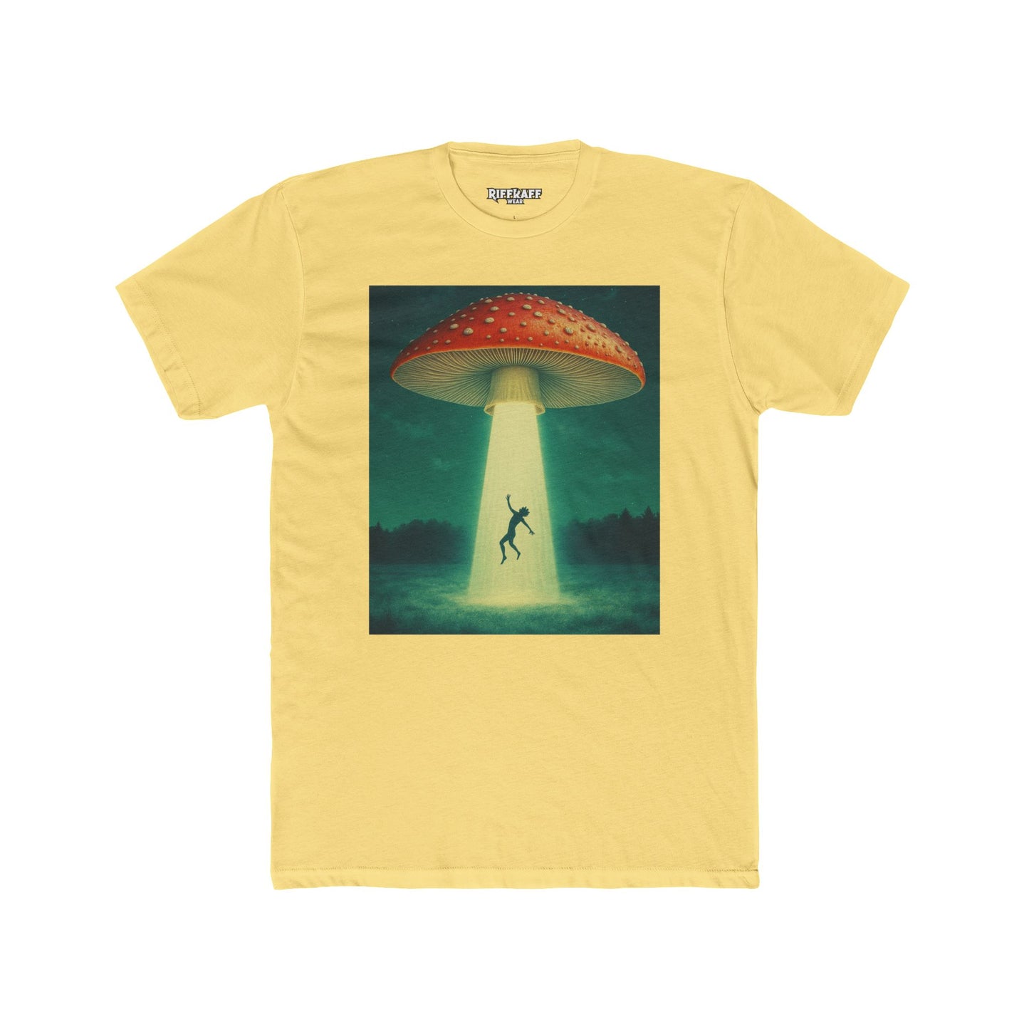 Mystical UFO  Unisex Cotton Crew Tee, Alien Shirt  - Riff Raff Wear