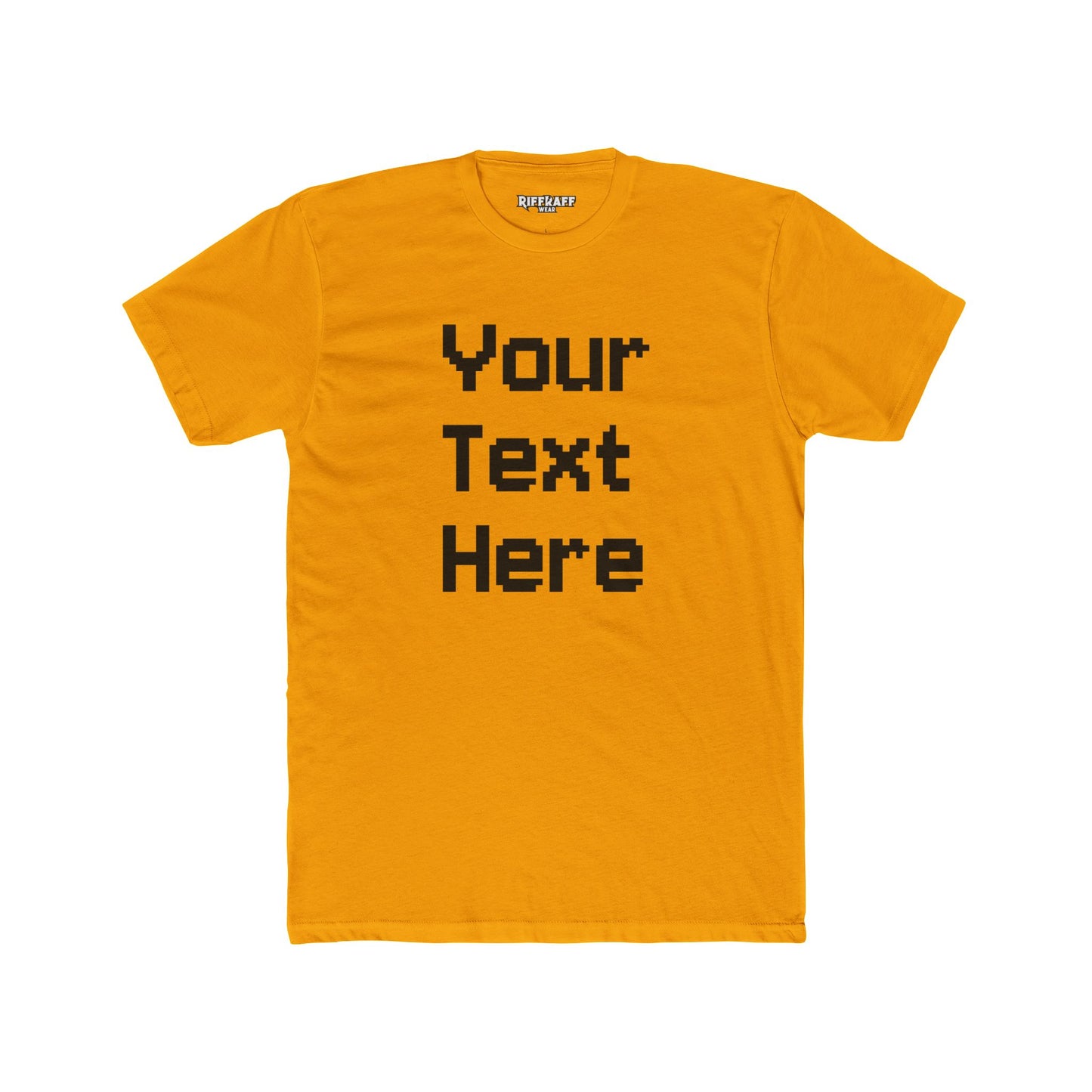 Customizable Unisex Cotton Crew Tee - Your Text Here - Riff Raff Wear