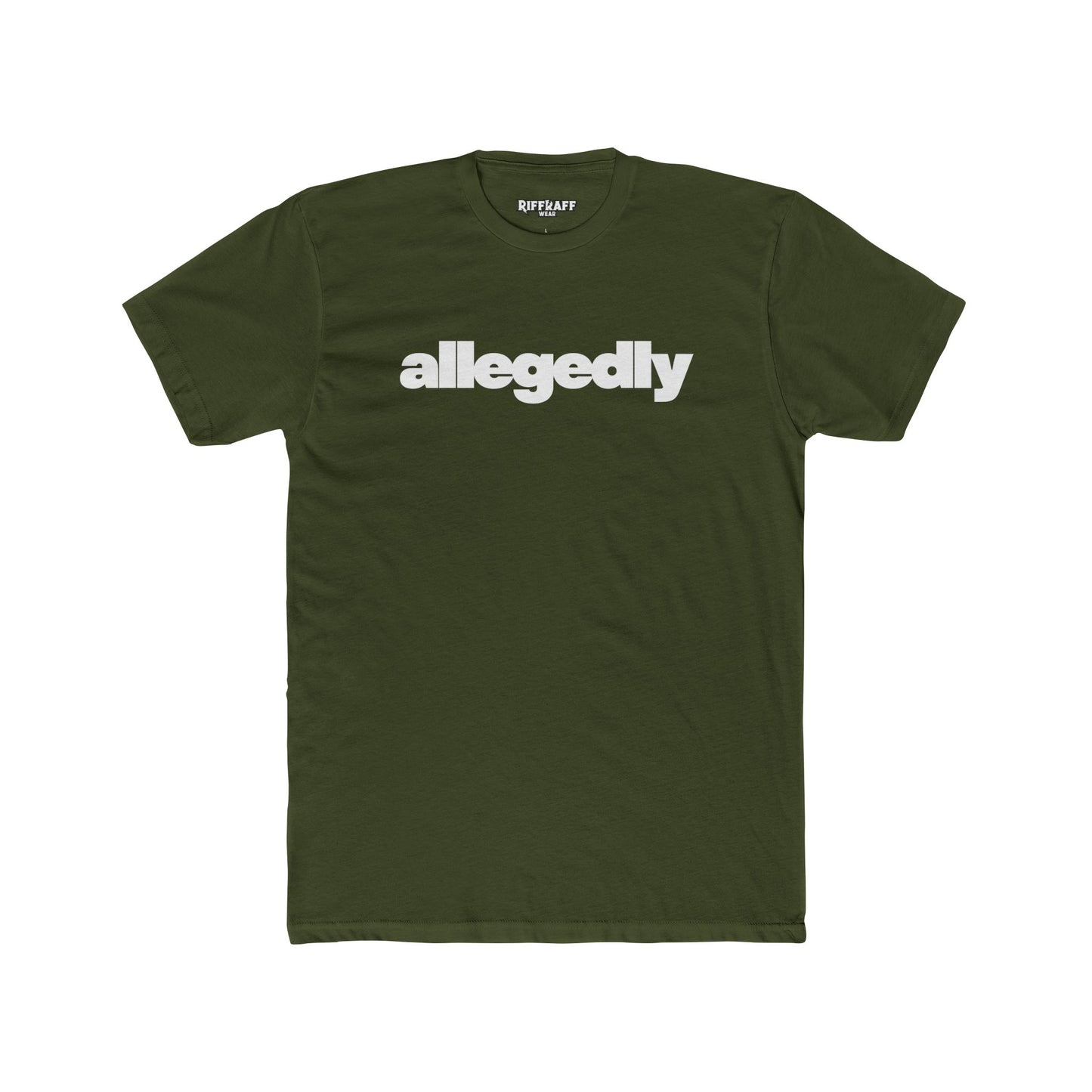 Casual Streetwear Tee - 'Allegedly' Unisex Cotton Crew - Riff Raff Wear