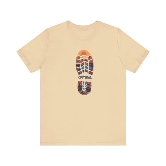 Off Trail Boot Print Unisex Jersey Short Sleeve Tee