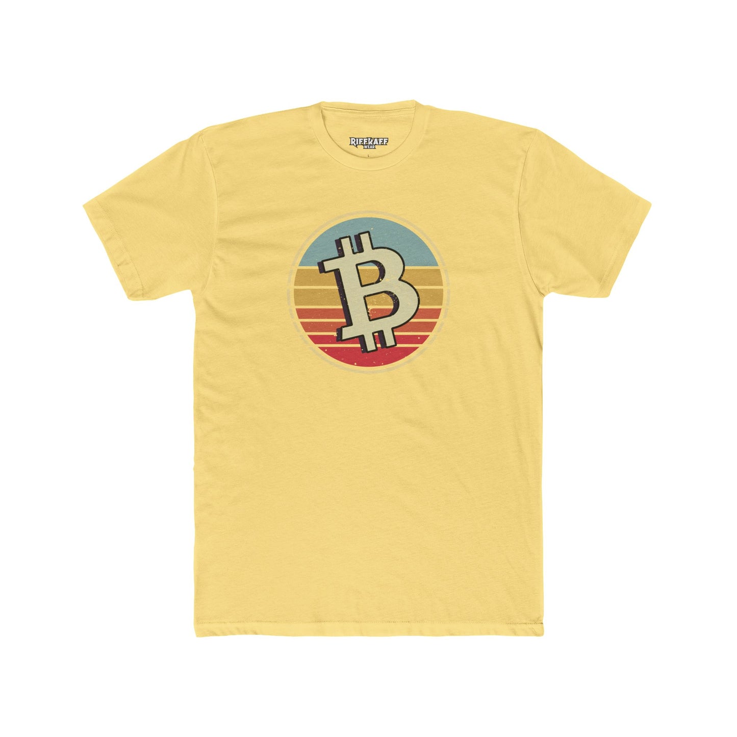 Retro Bitcoin Unisex Cotton Crew Tee - Casual Cryptocurrency Bitcoin Shirt - Riff Raff Wear