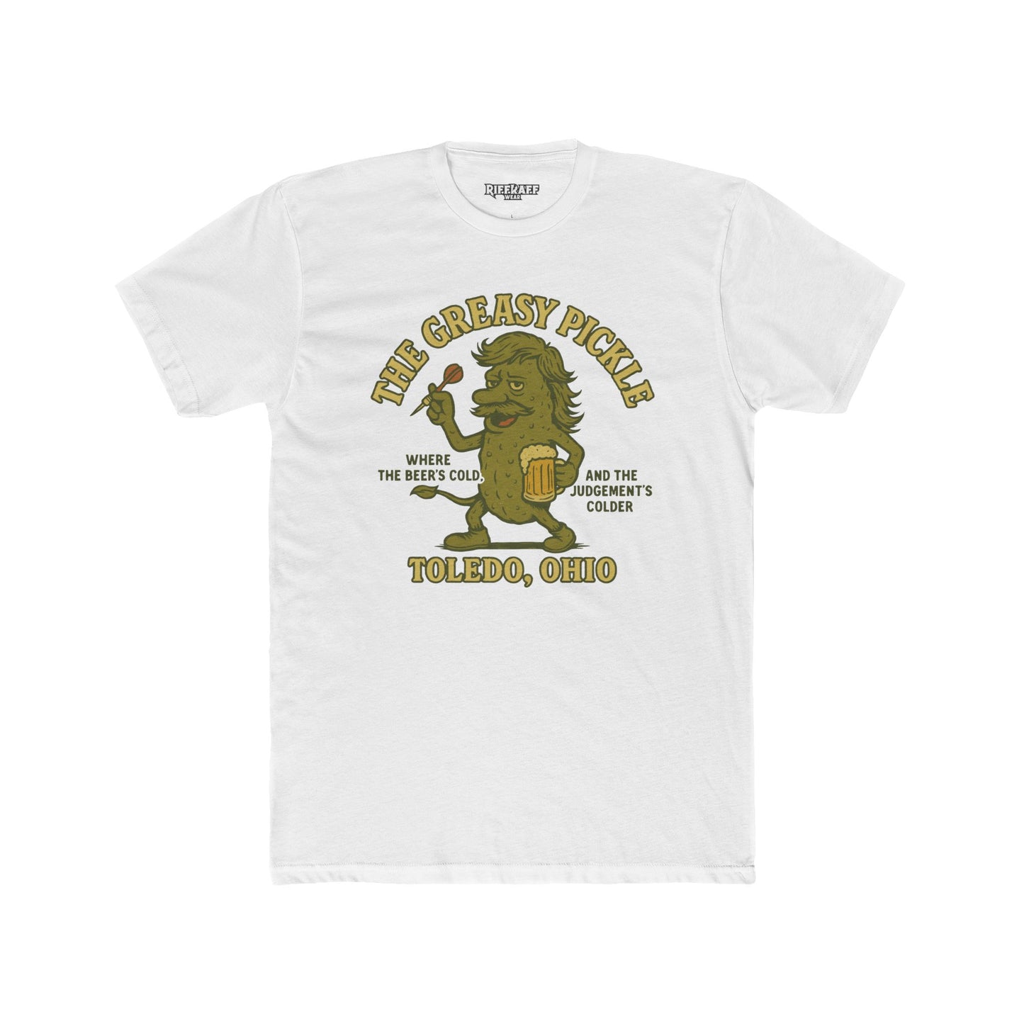The Greasy Pickle Unisex Crew Tee for Beer Lovers in Toledo, Ohio - Riff Raff Wear