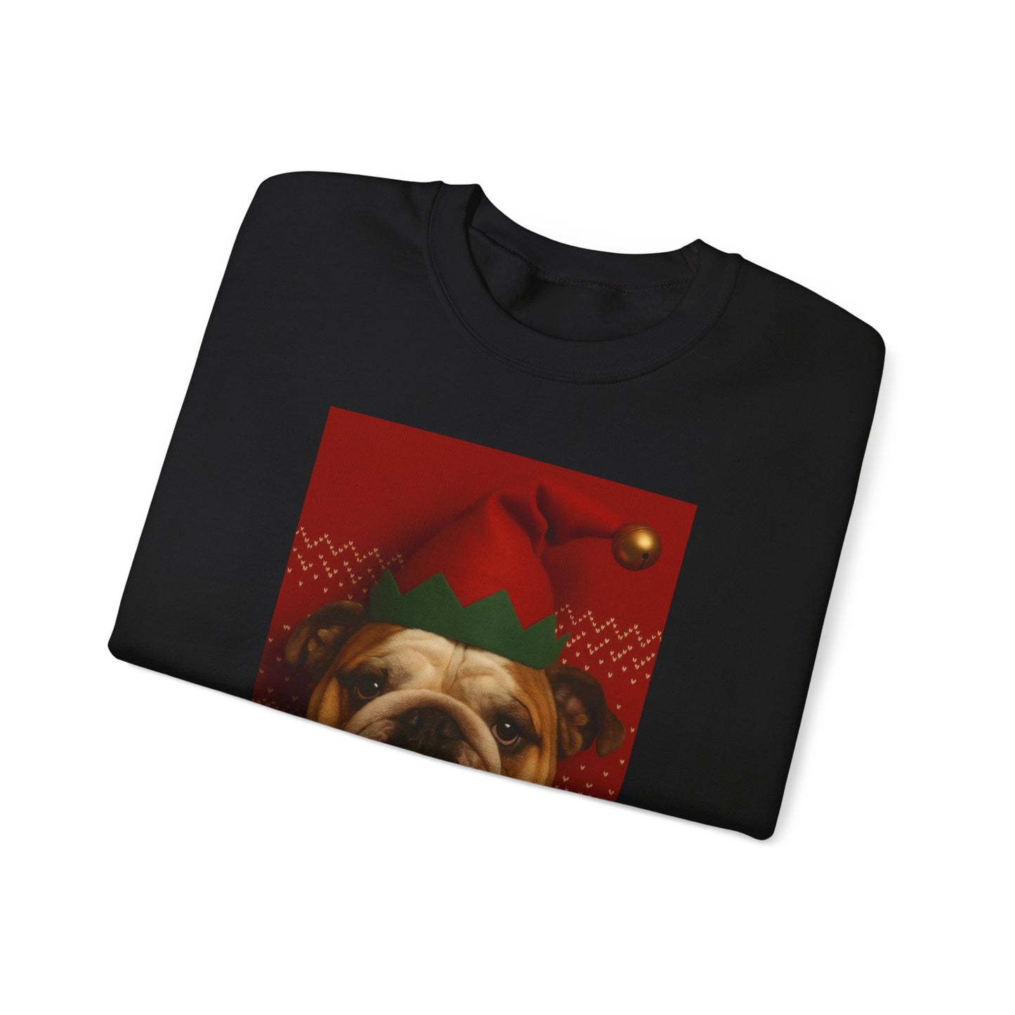 Festive Bulldog Christmas Sweatshirt, Cozy Sweatshirt, Holiday Apparel, Dog Lover Gift, Christmas Sweater, Fun Winter Outfit - Rif Raff Wear