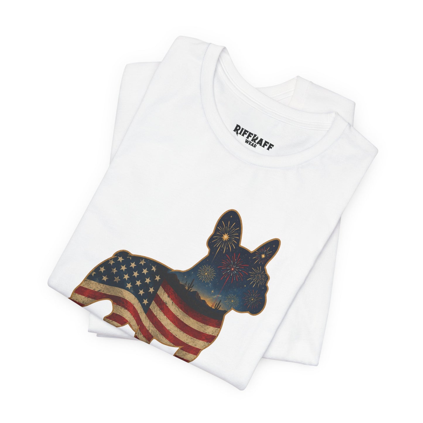 Freedom Crew Frenchie T-Shirt – Patriotic Bulldog Flag Tee